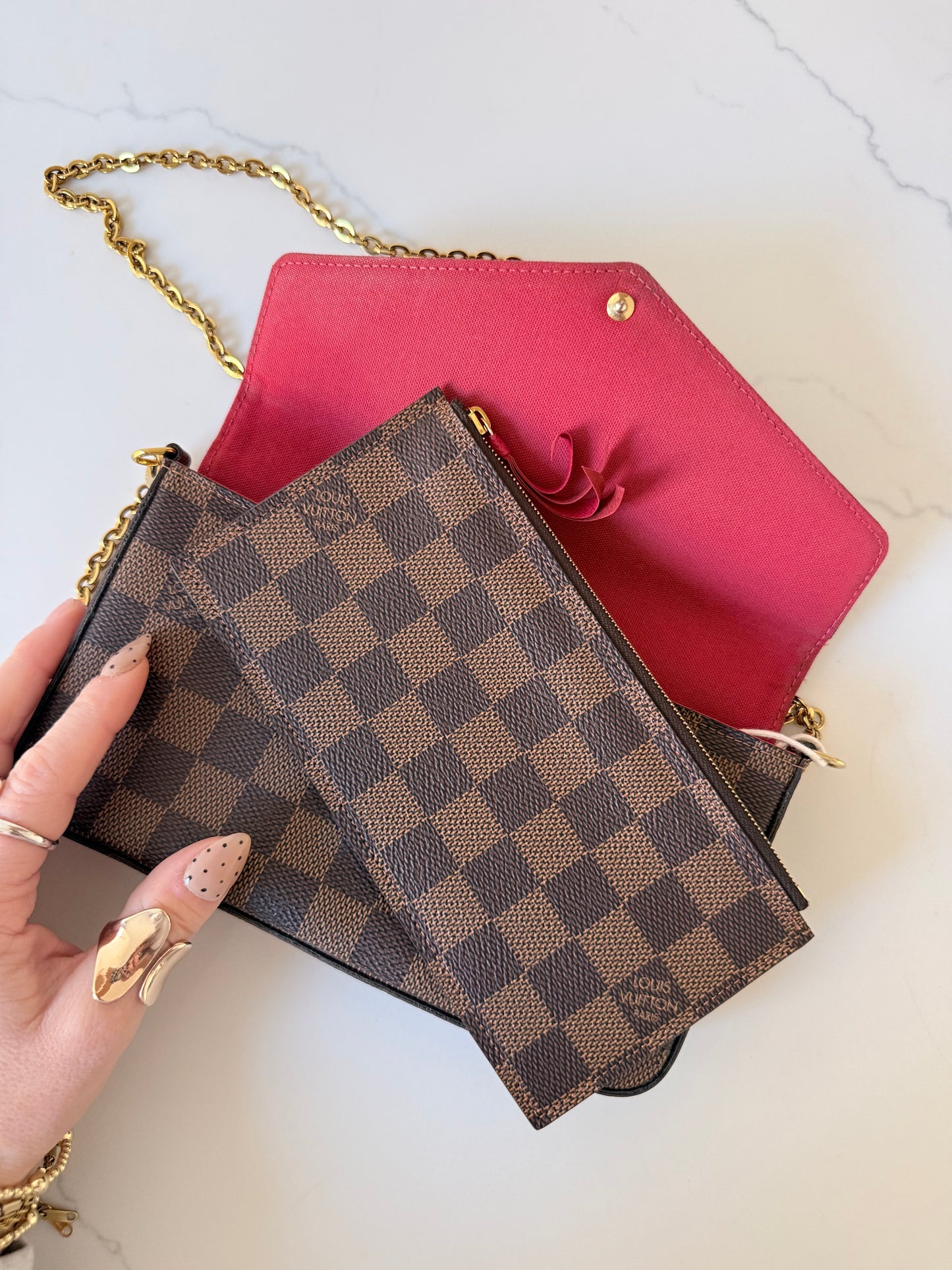 Louis Vuitton Felicie Pochette Damier Ebene