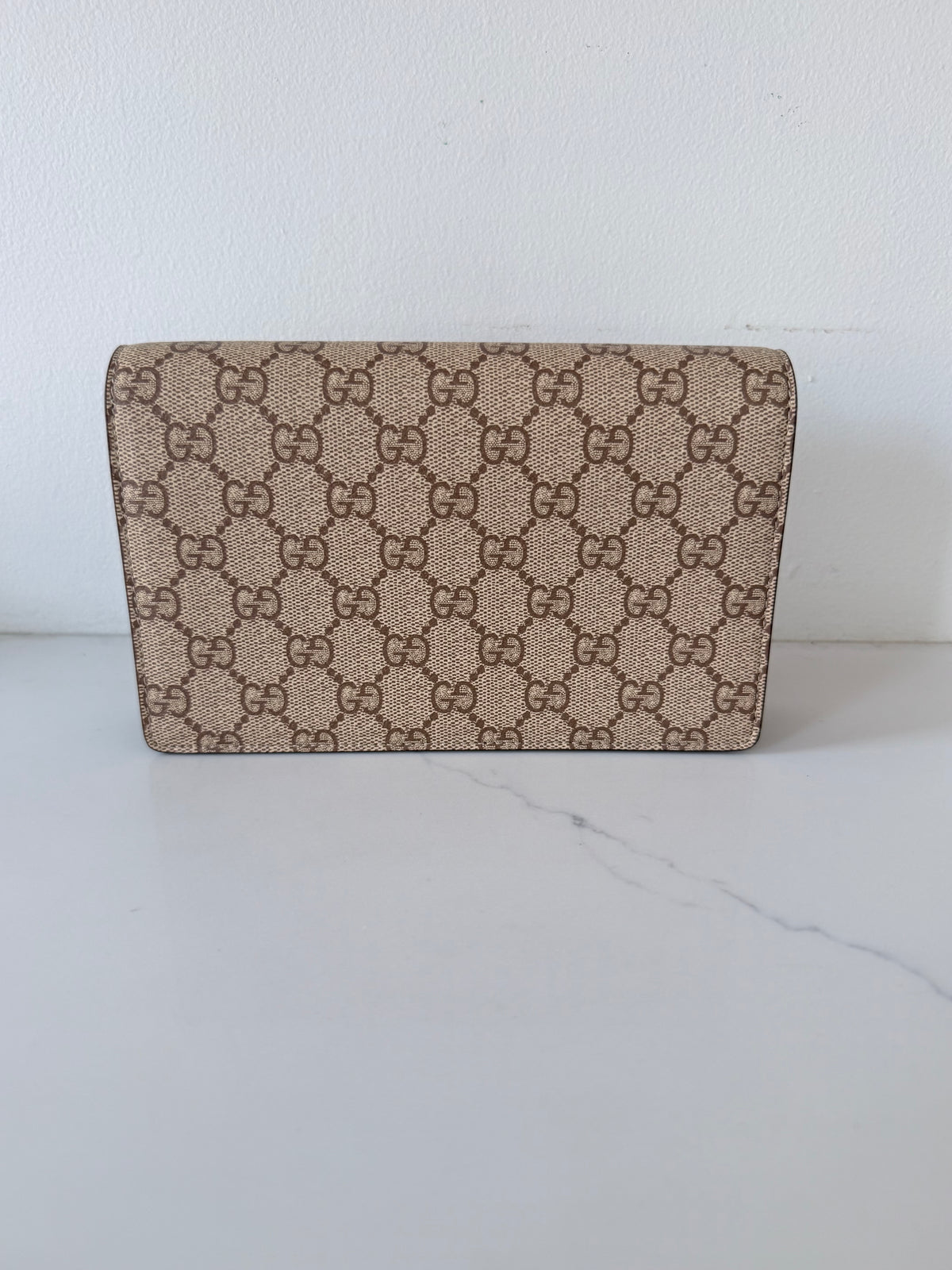Gucci Bi-color GG Marmont Wallet on Chain