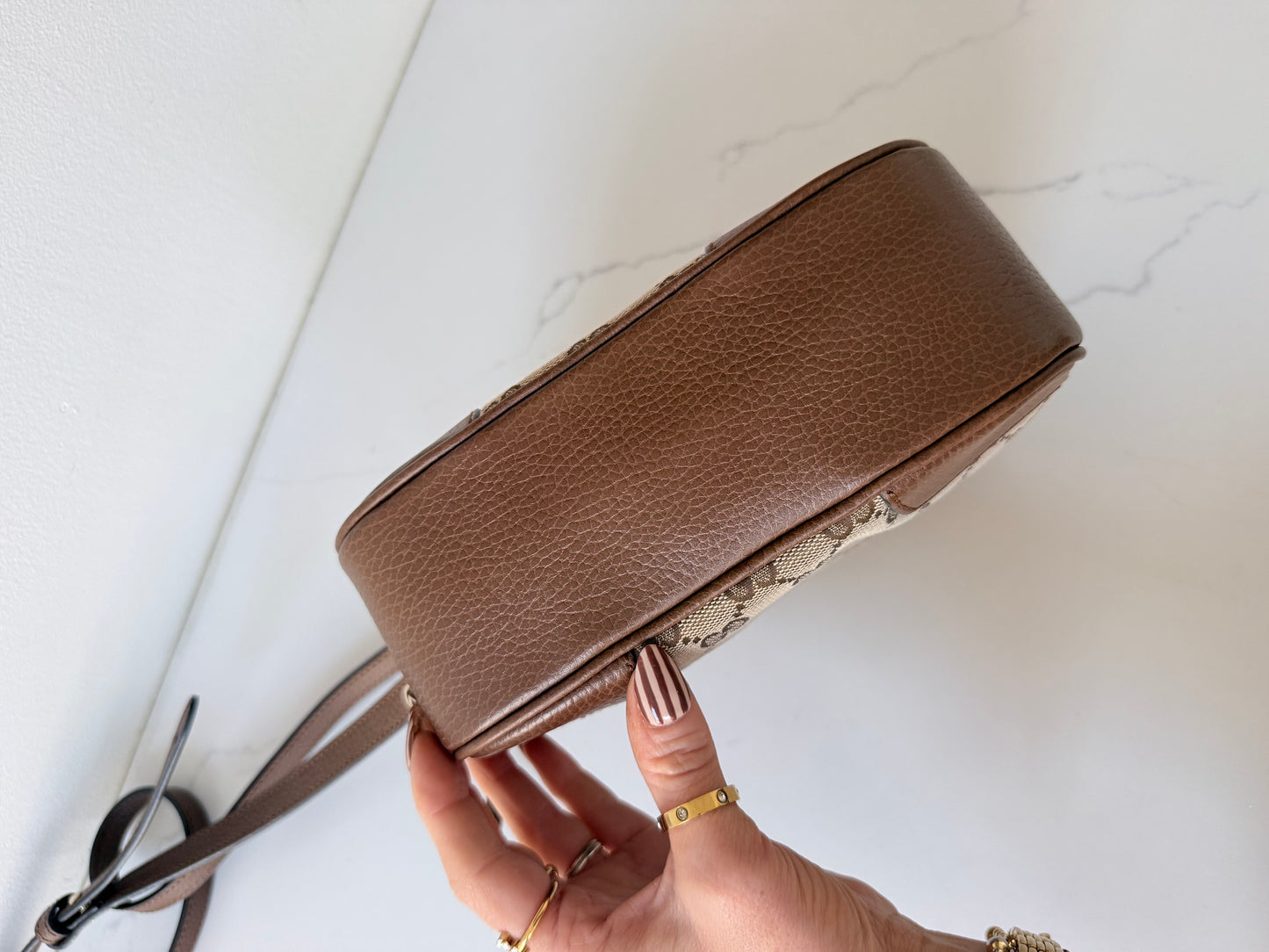 Gucci Monogram Bree Messenger Bag
