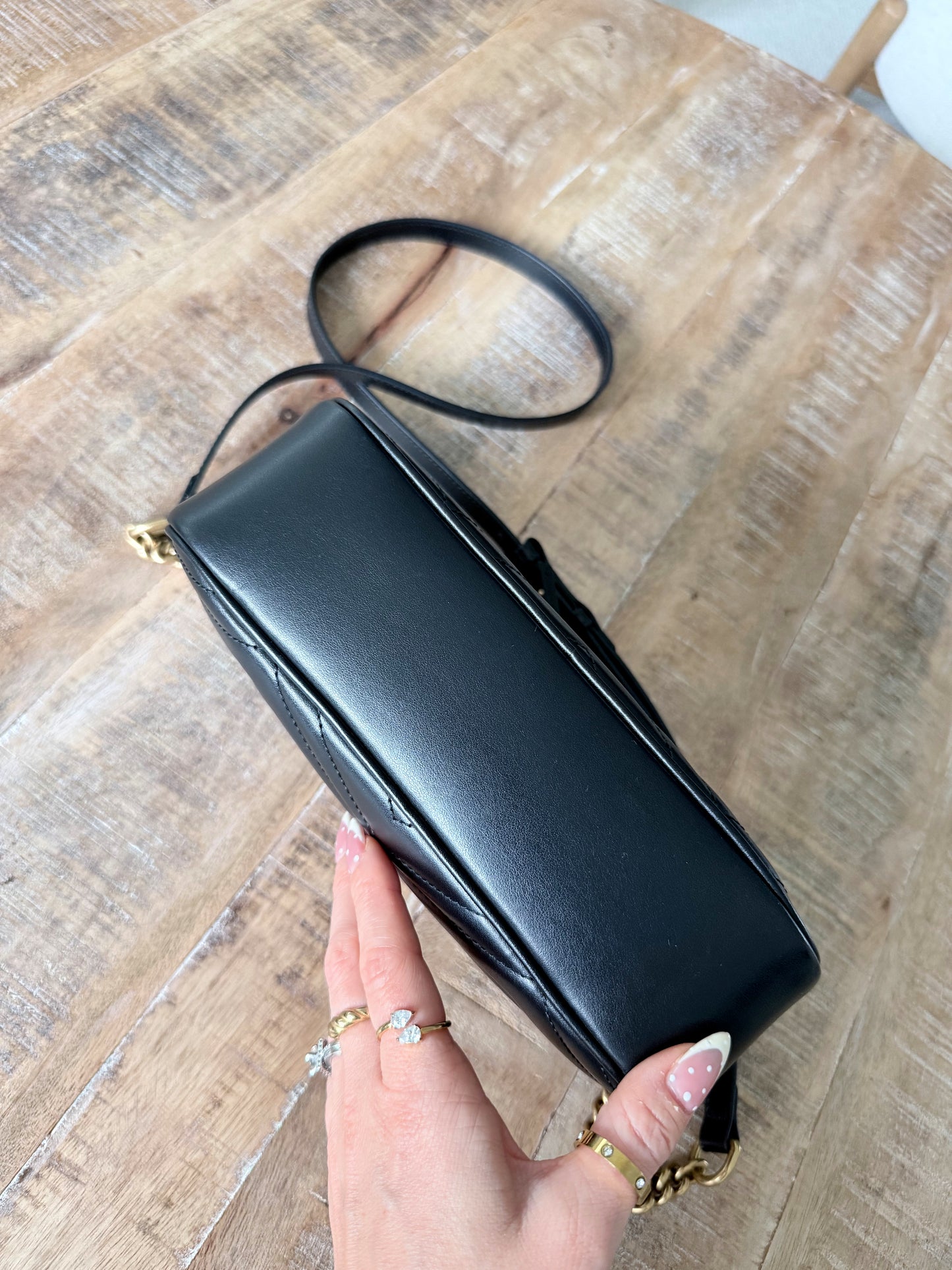 Black Gucci Marmont Camera Bag