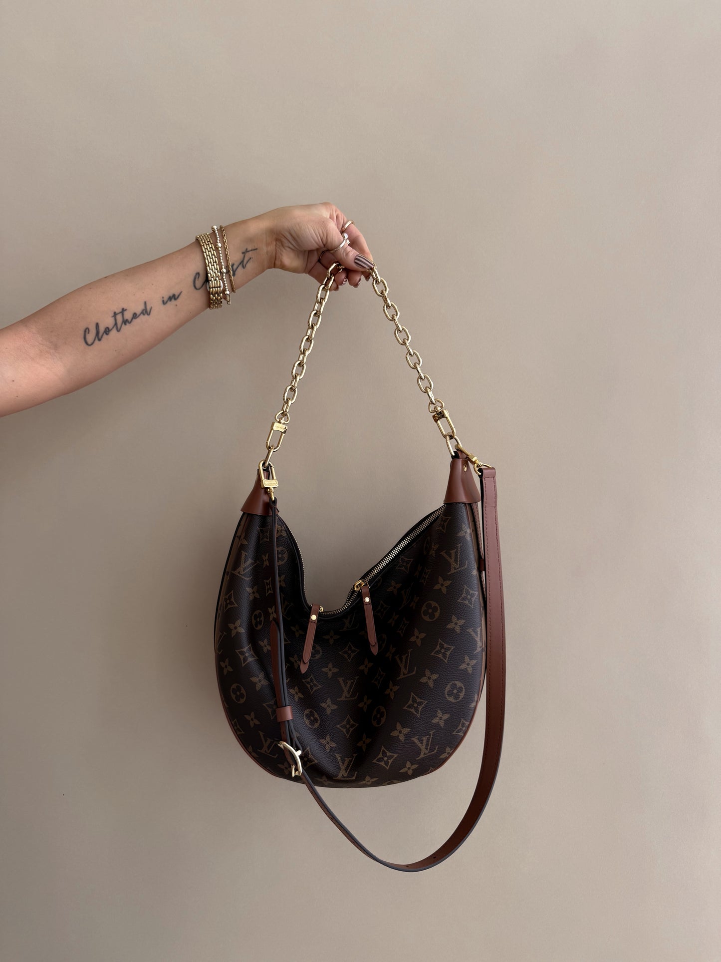 Louis Vuitton Loop Hobo Reverse Monogram Canvas