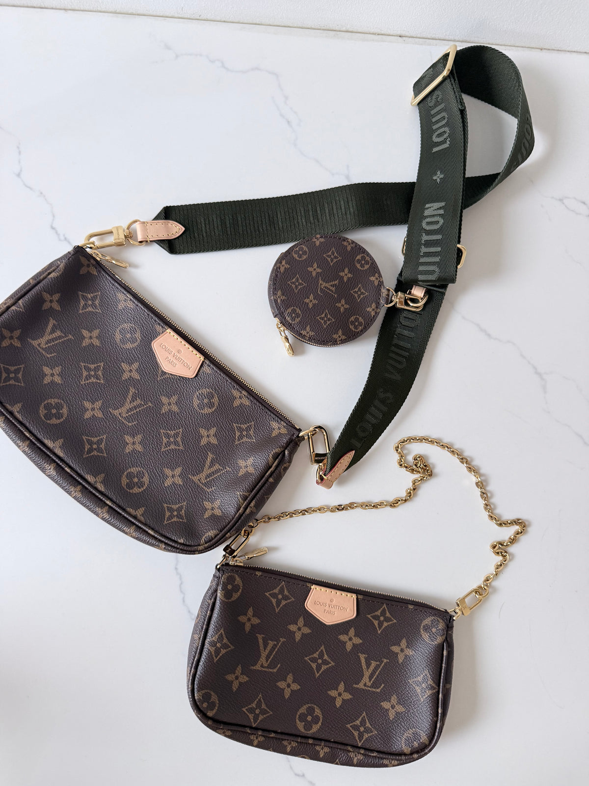 Louis Vuitton Multi Pochette Accessoires Kaki