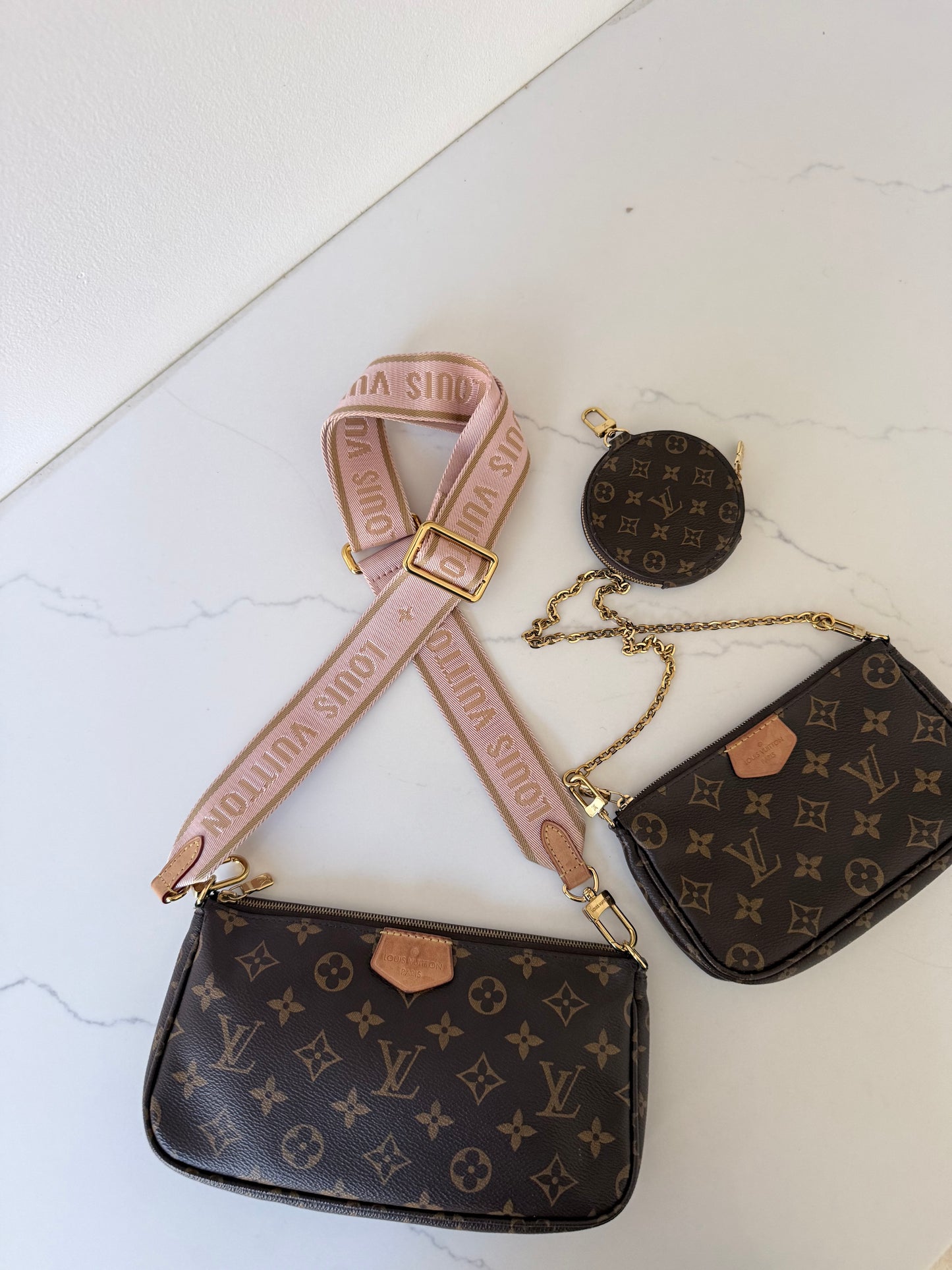 Louis Vuitton Multi Pochette Accessoires Ballerine Pink
