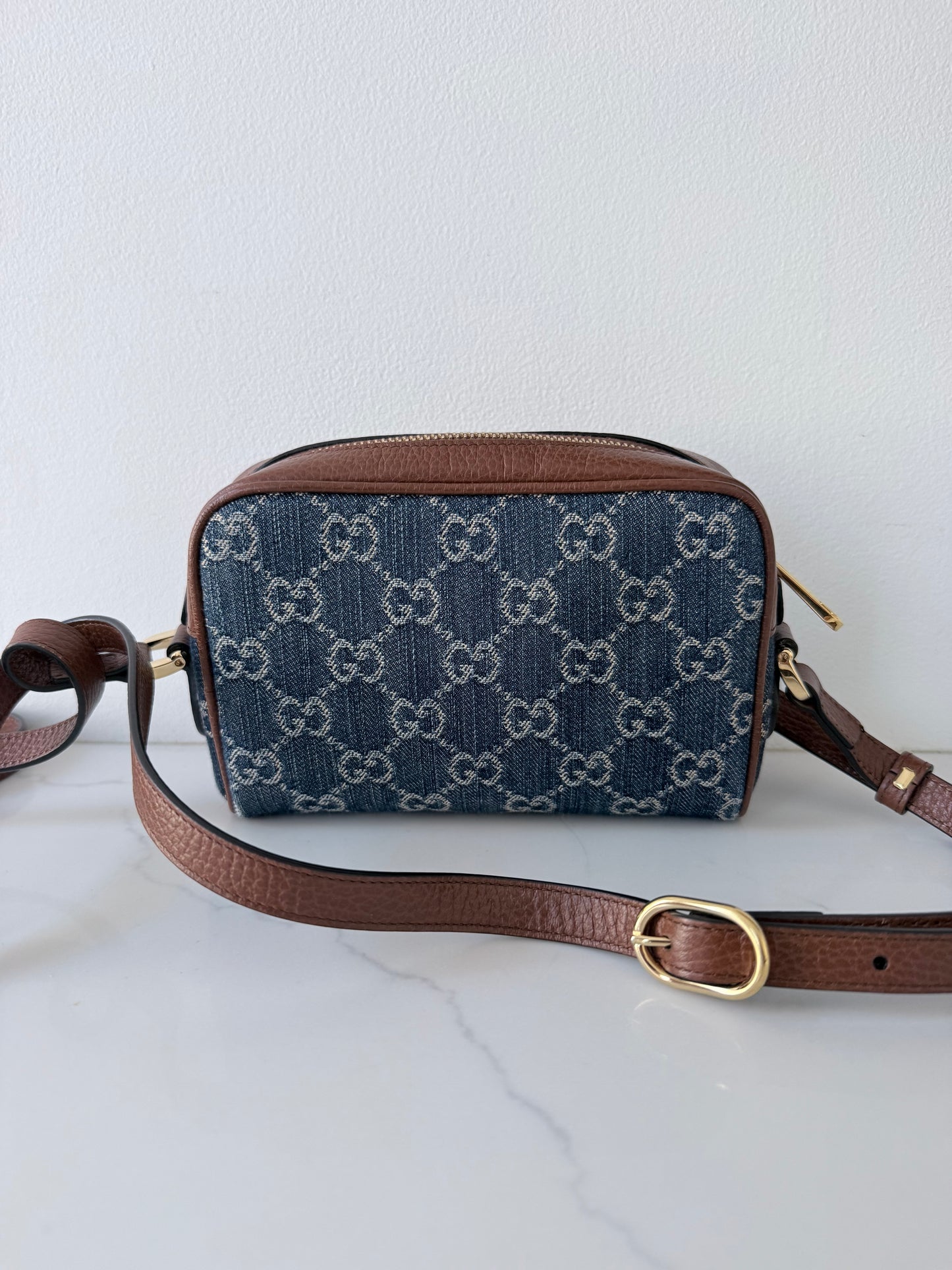 GUCCI Ophidia Shoulder Bag GG Denim Mini