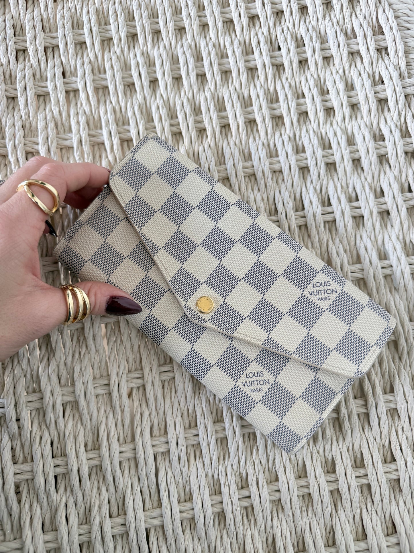 Louis Vuitton Sarah Wallet Damier Azur