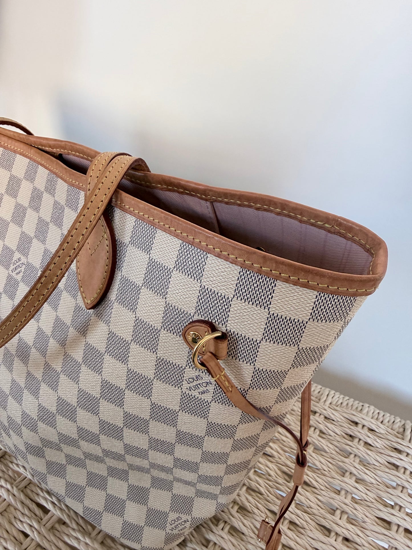 Louis Vuitton Neverfull Damier Azur Rose MM