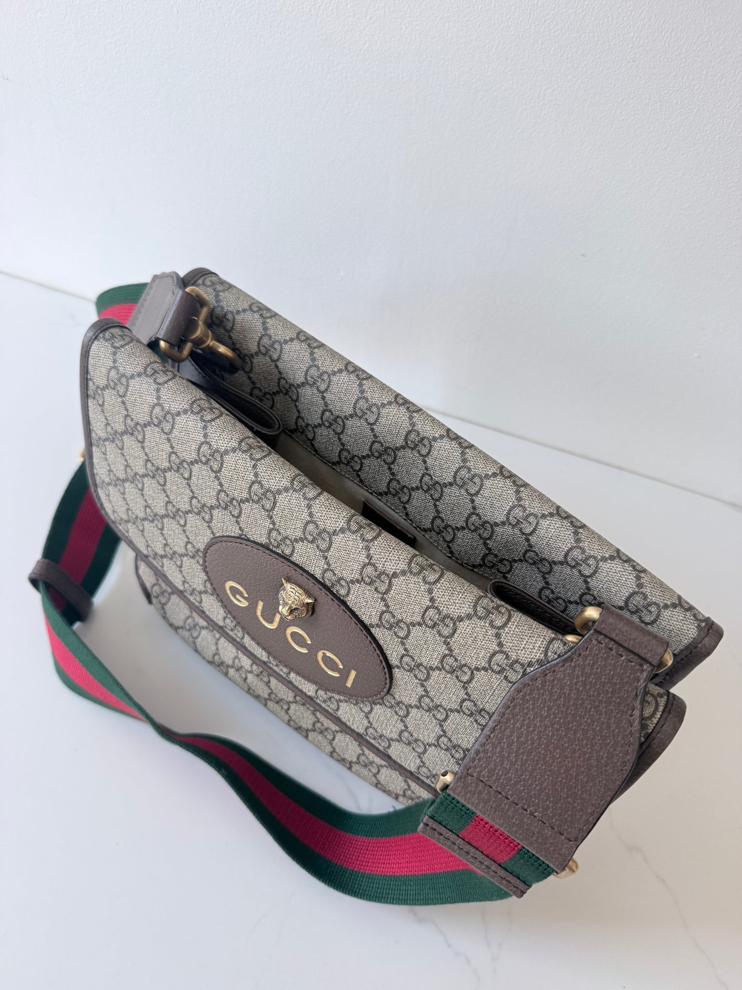 Gucci Neo Vintage Flap Messenger GG Coated Canvas Medium