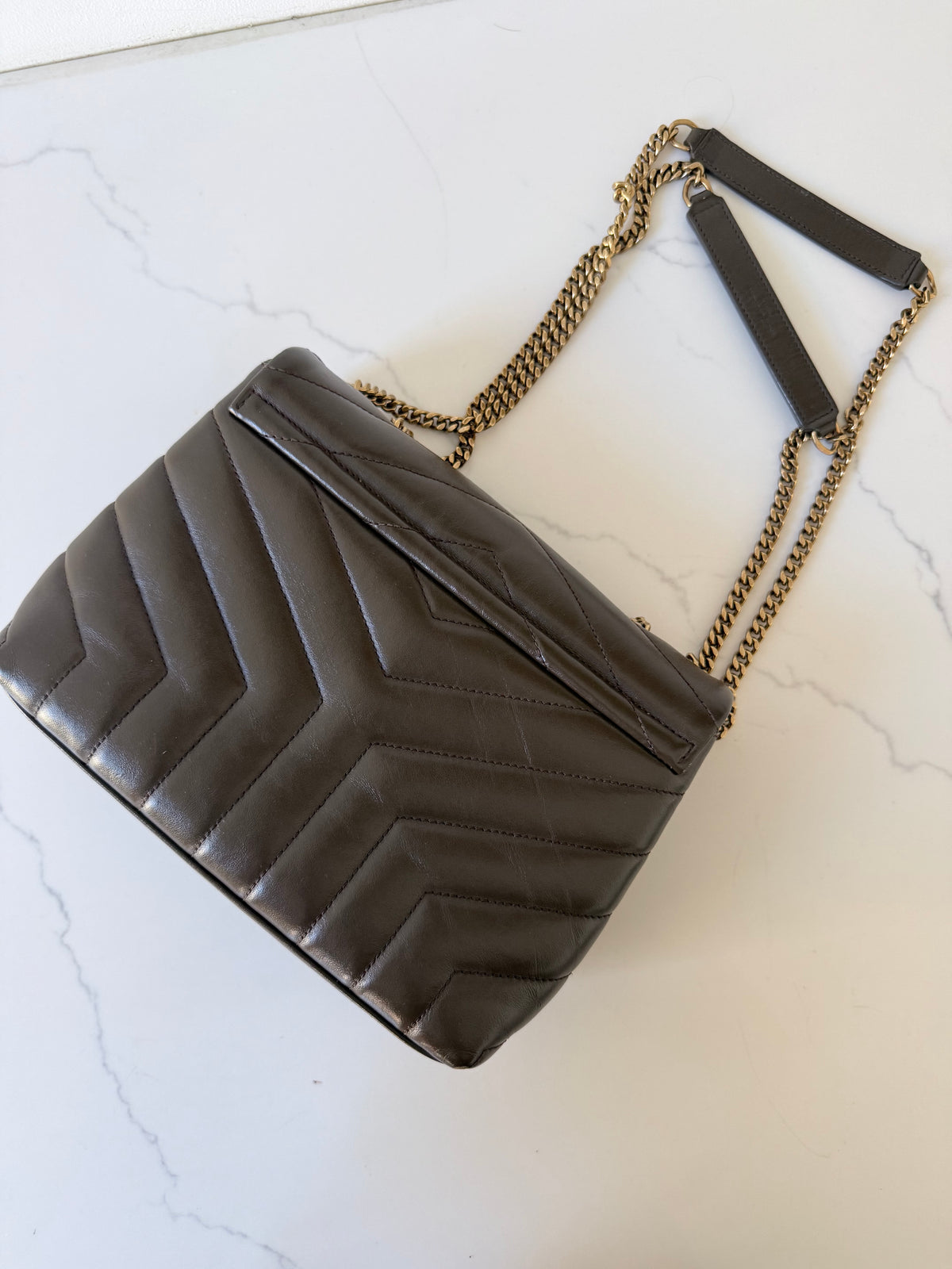 YSL Quilted LouLou Deep Hickory