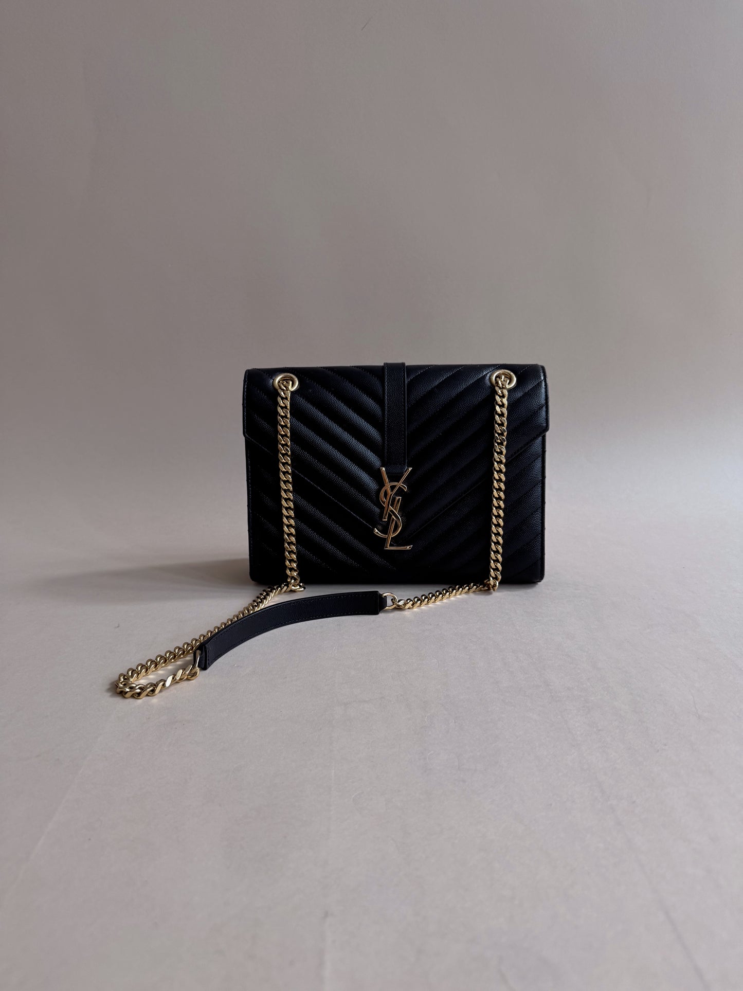 YSL Monogram Matelassé Envelope Chain Shoulder Bag