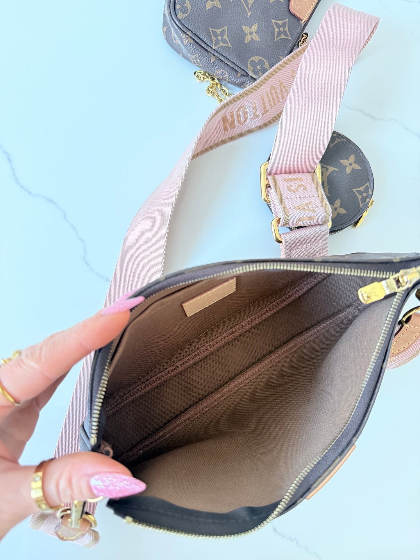 Louis Vuitton Multi Pochette Accessoires Ballerine Pink