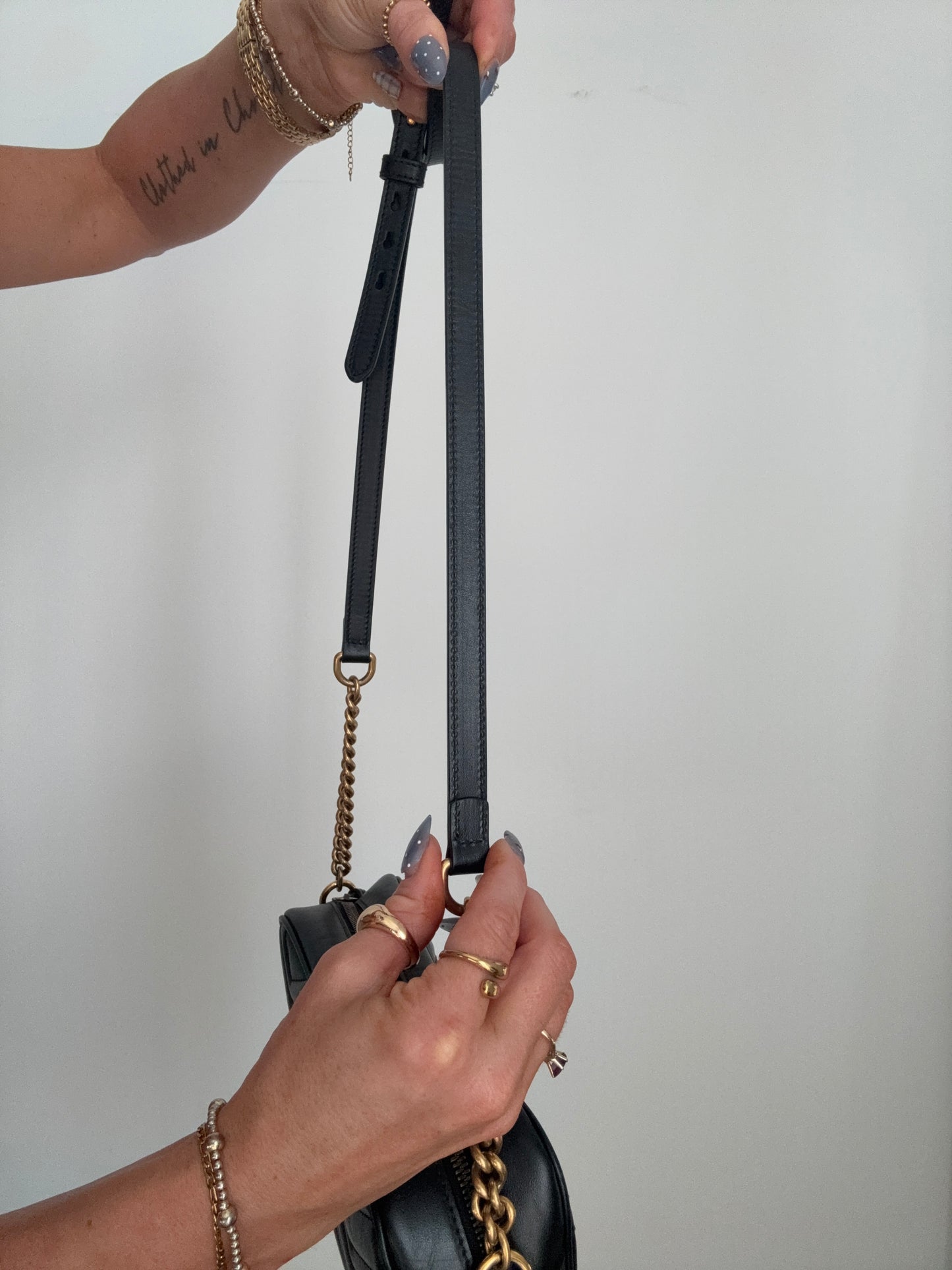 Black Gucci Marmont Camera Bag