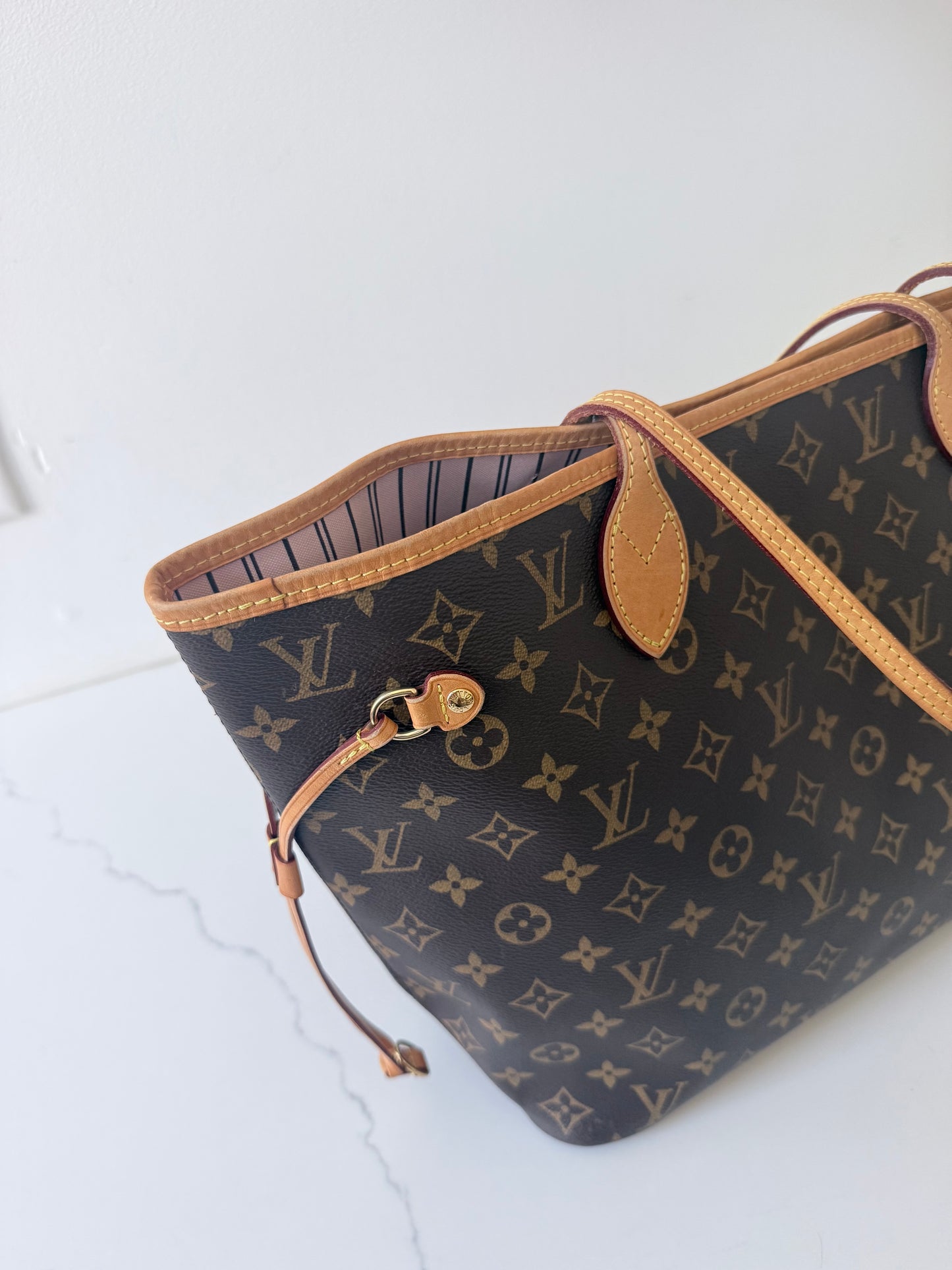 Louis Vuitton Neverfull MM iMonogram Rose Ballerine