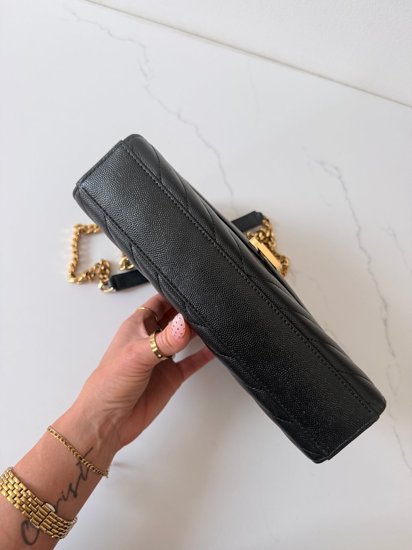 YSL Monogram Matelassé Envelope Chain Shoulder Bag
