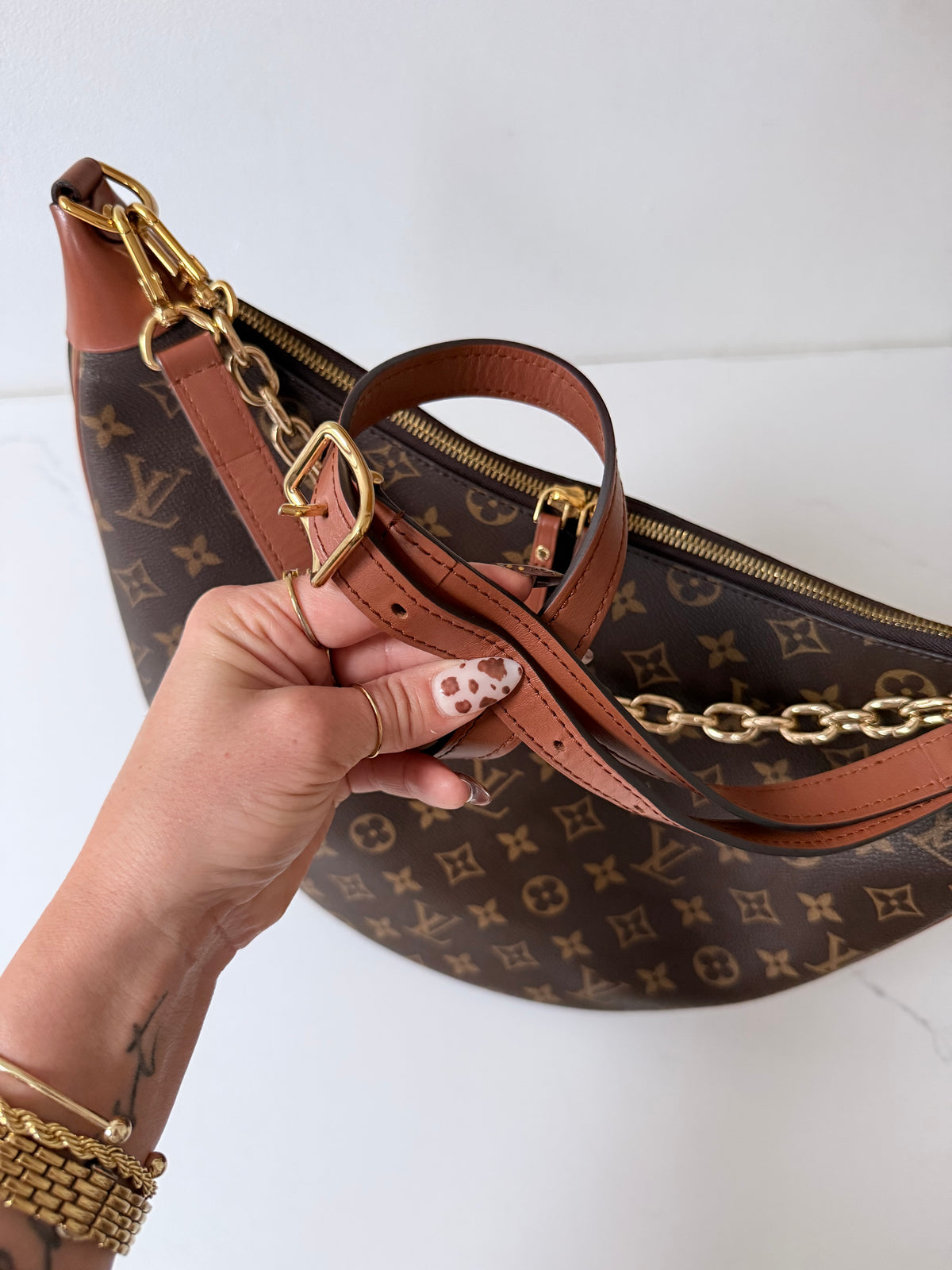 Louis Vuitton Loop Hobo Reverse Monogram Canvas