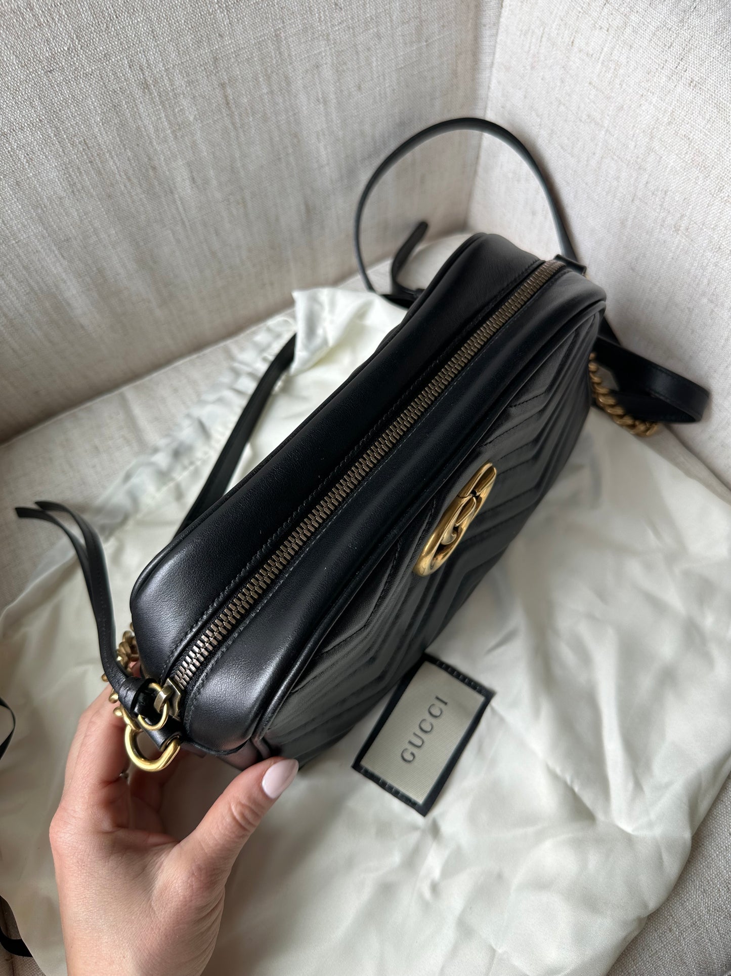 Gucci Marmont Camera Bag Black