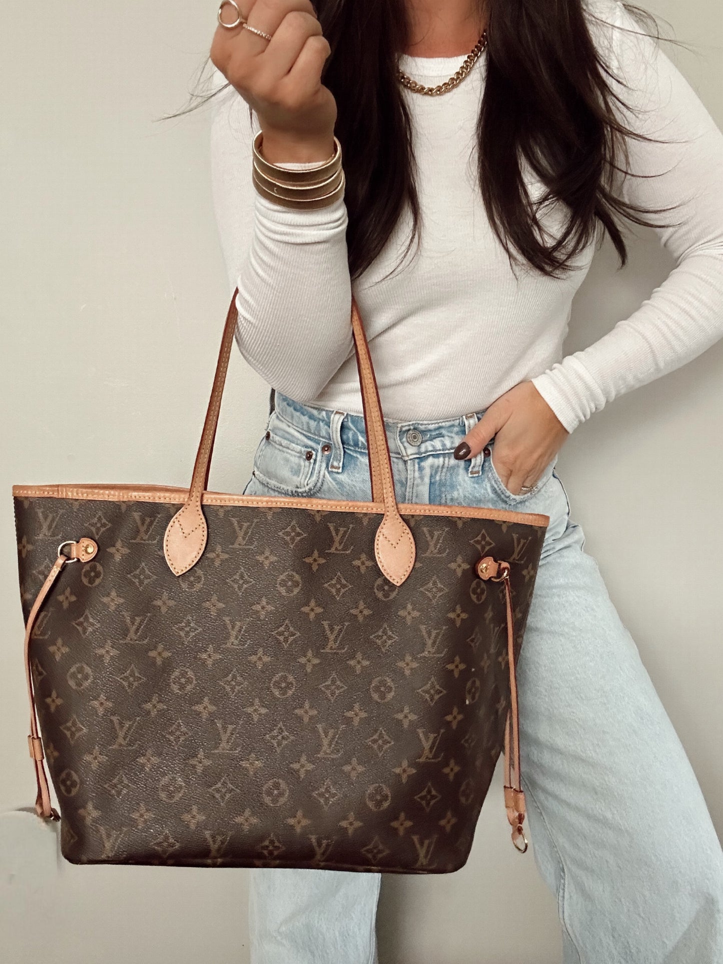 Louis Vuitton Monogram Neverfull MM Pivoine