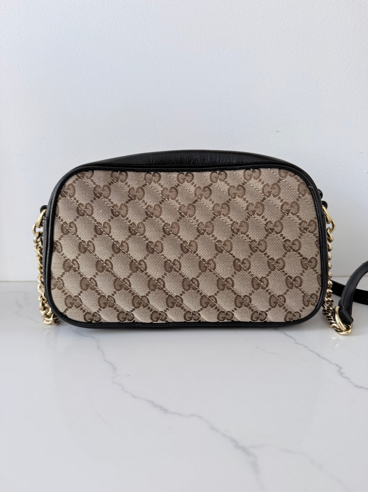 GUCCI GG Monogram Marmont Chain Shoulder Bag