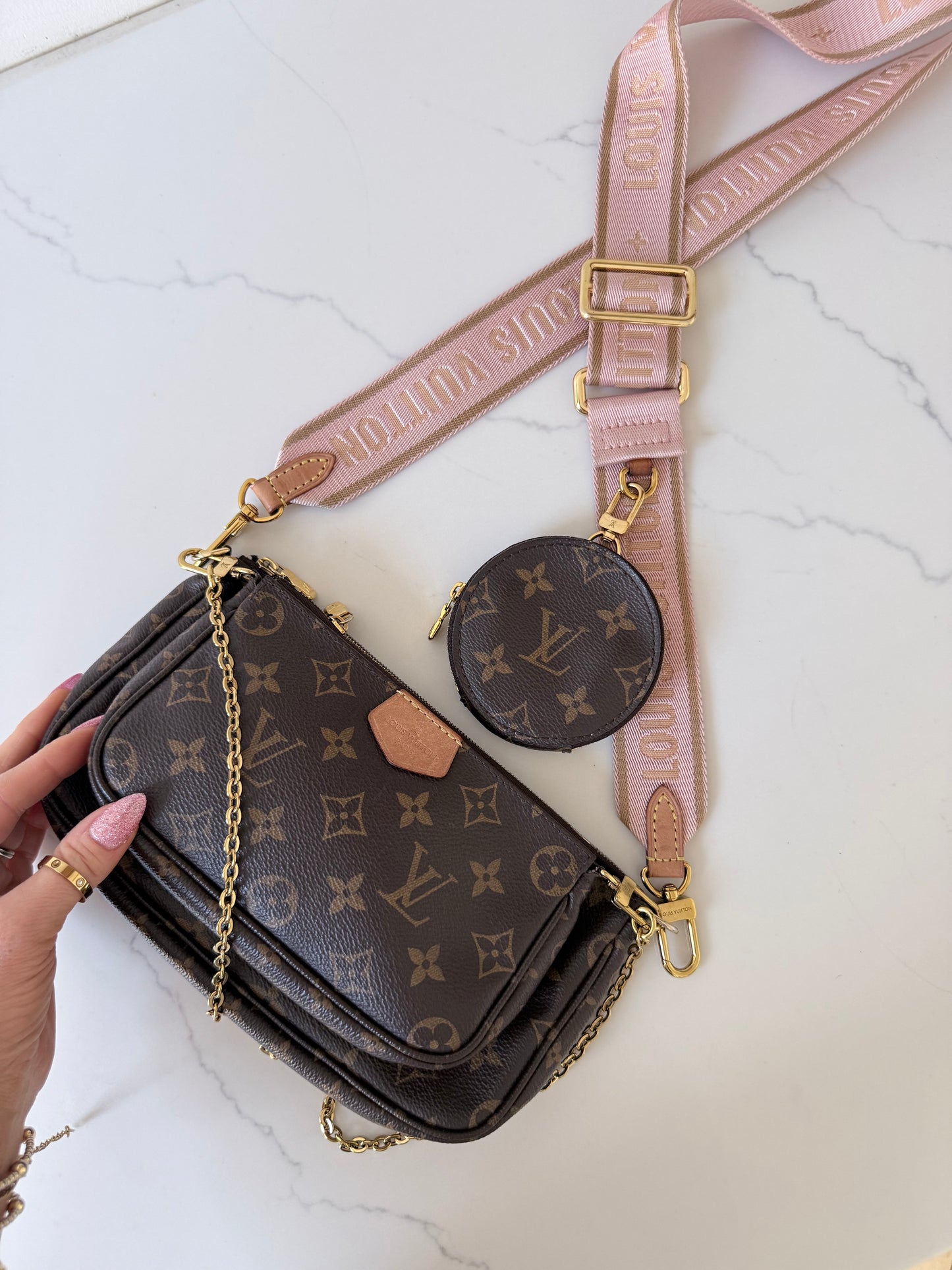 Louis Vuitton Multi Pochette Accessoires Ballerine Pink
