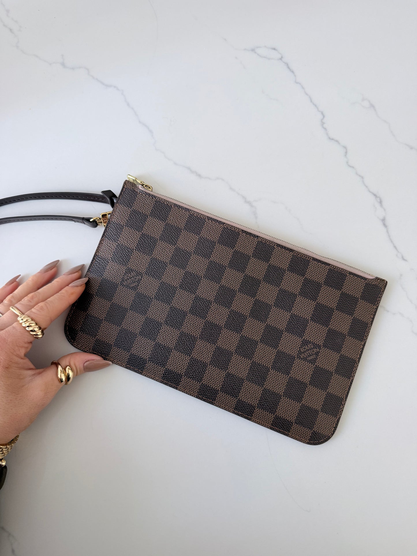 Louis Vuitton Wristlet Damier Ebene Ballerine