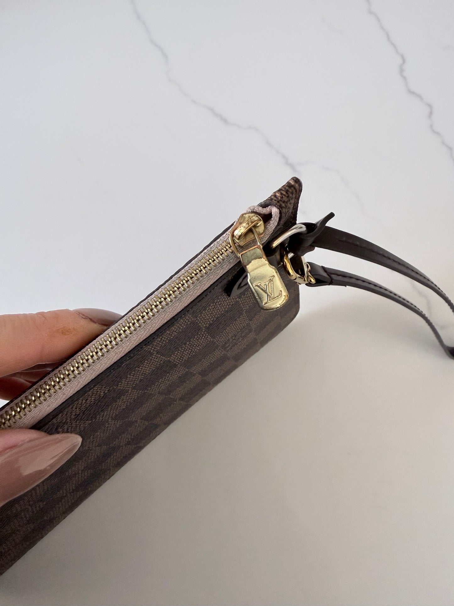 Louis Vuitton Wristlet Damier Ebene Ballerine