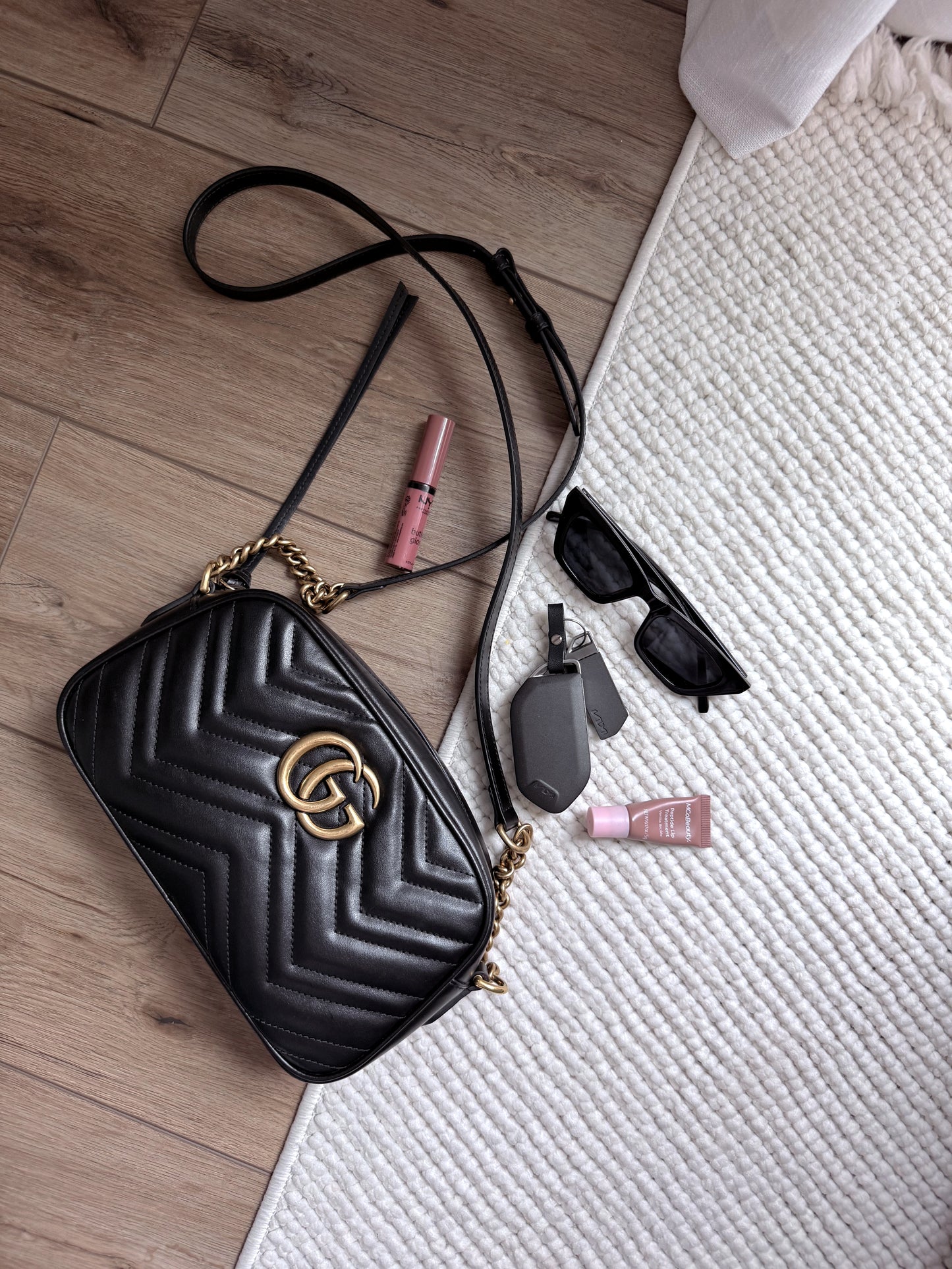 Black Gucci Marmont Camera Bag