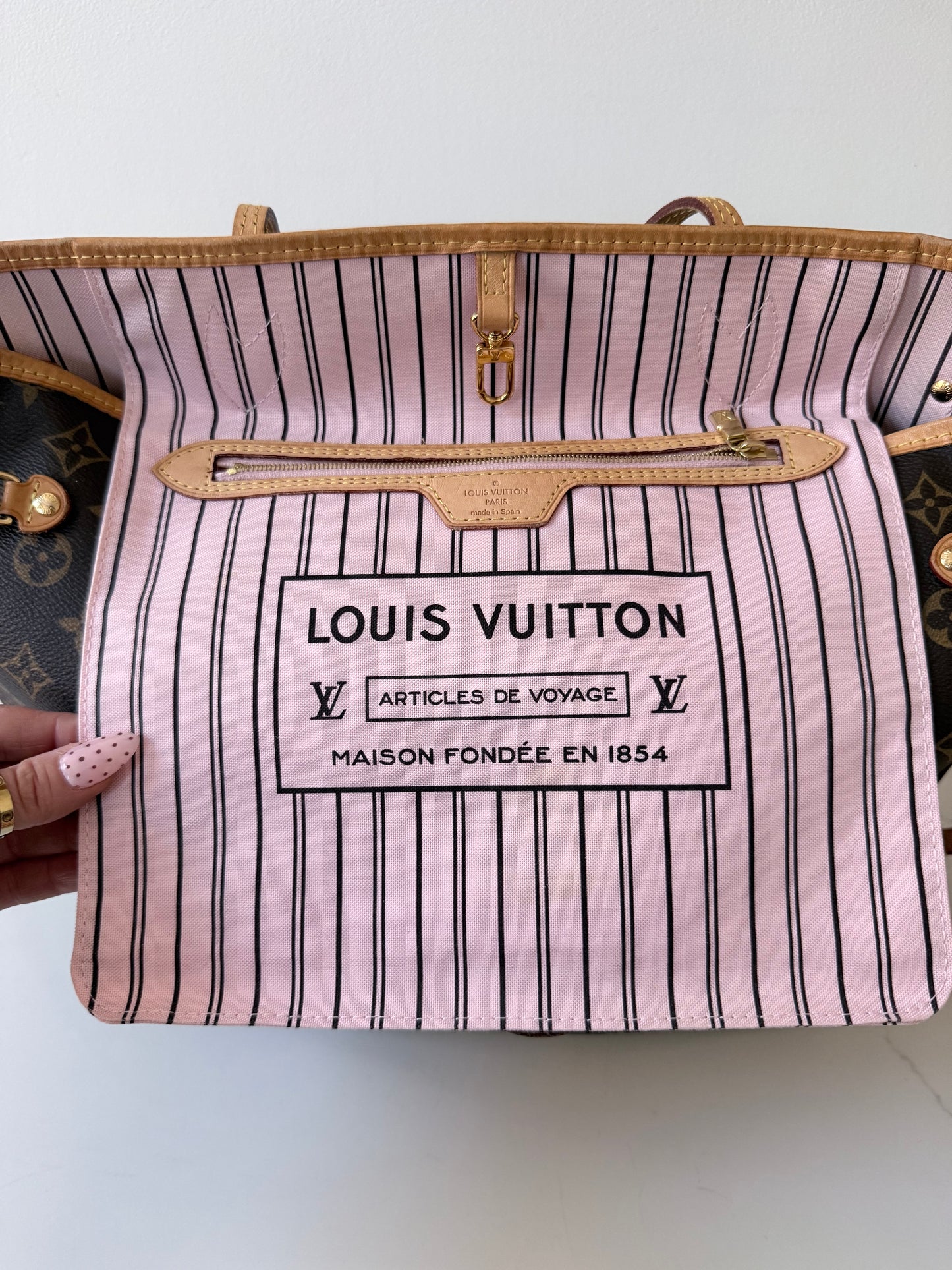 Louis Vuitton Neverfull MM iMonogram Rose Ballerine