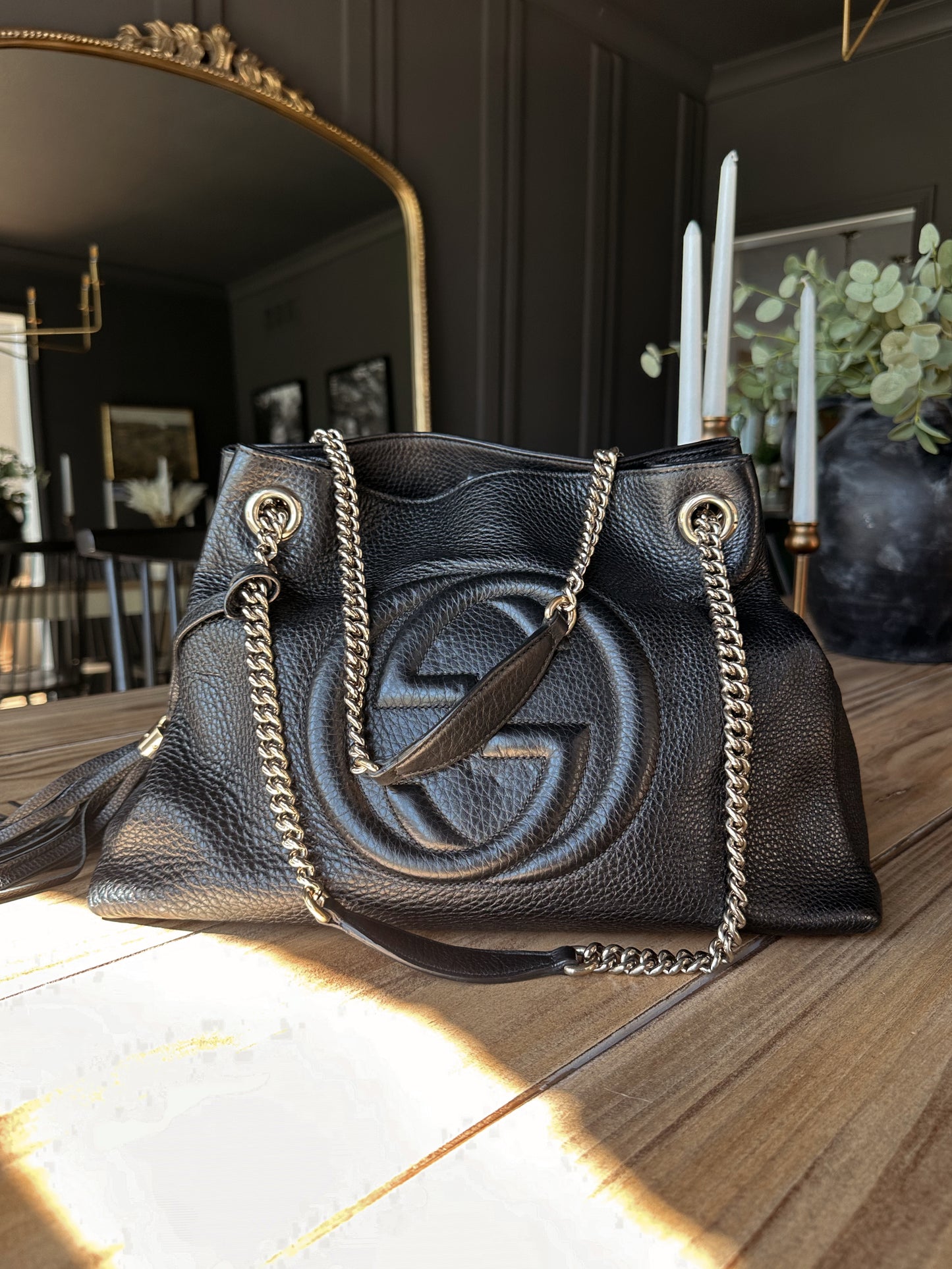 Gucci Soho Chain Shoulder Bag Black