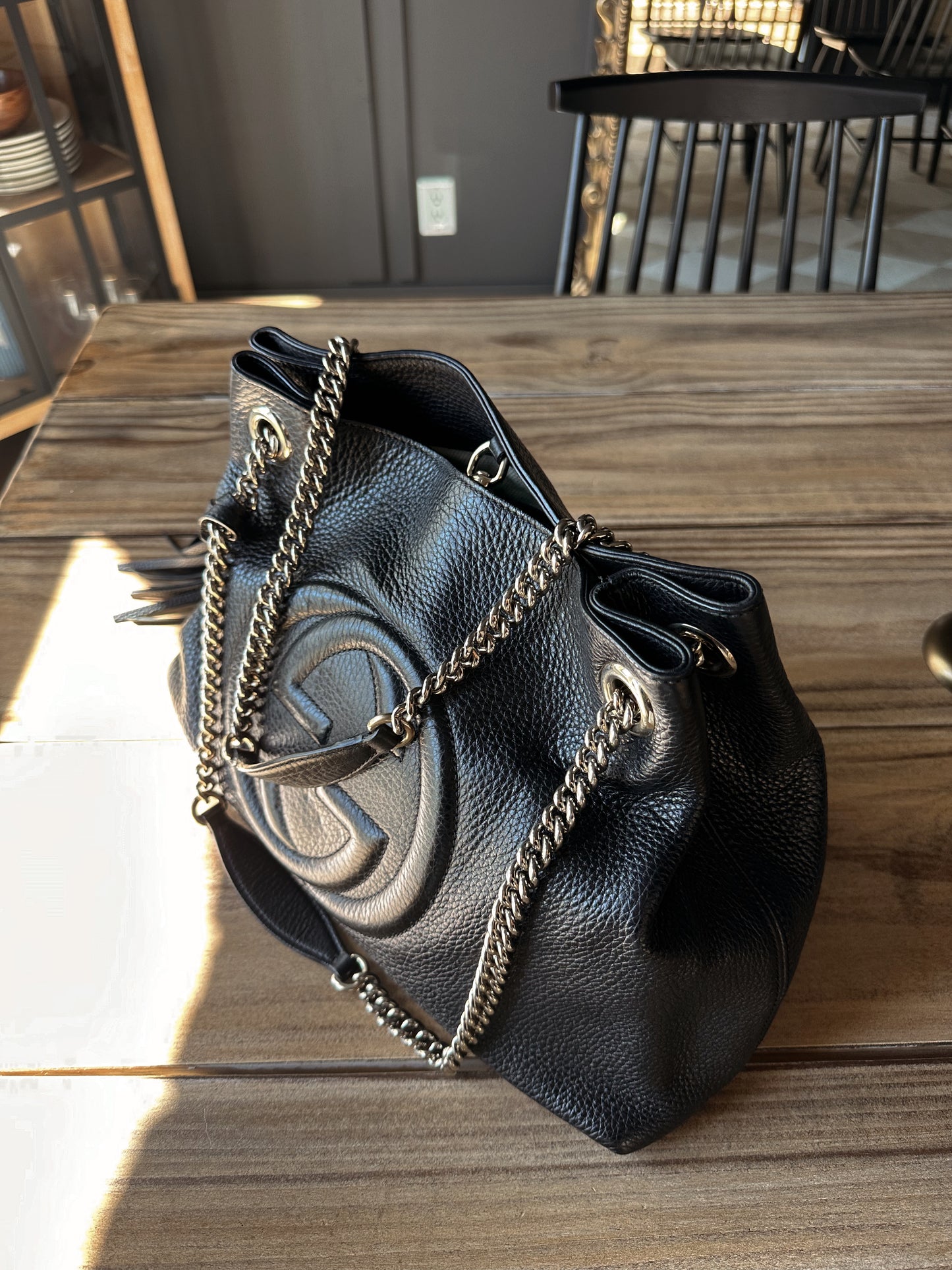 Gucci Soho Chain Shoulder Bag Black