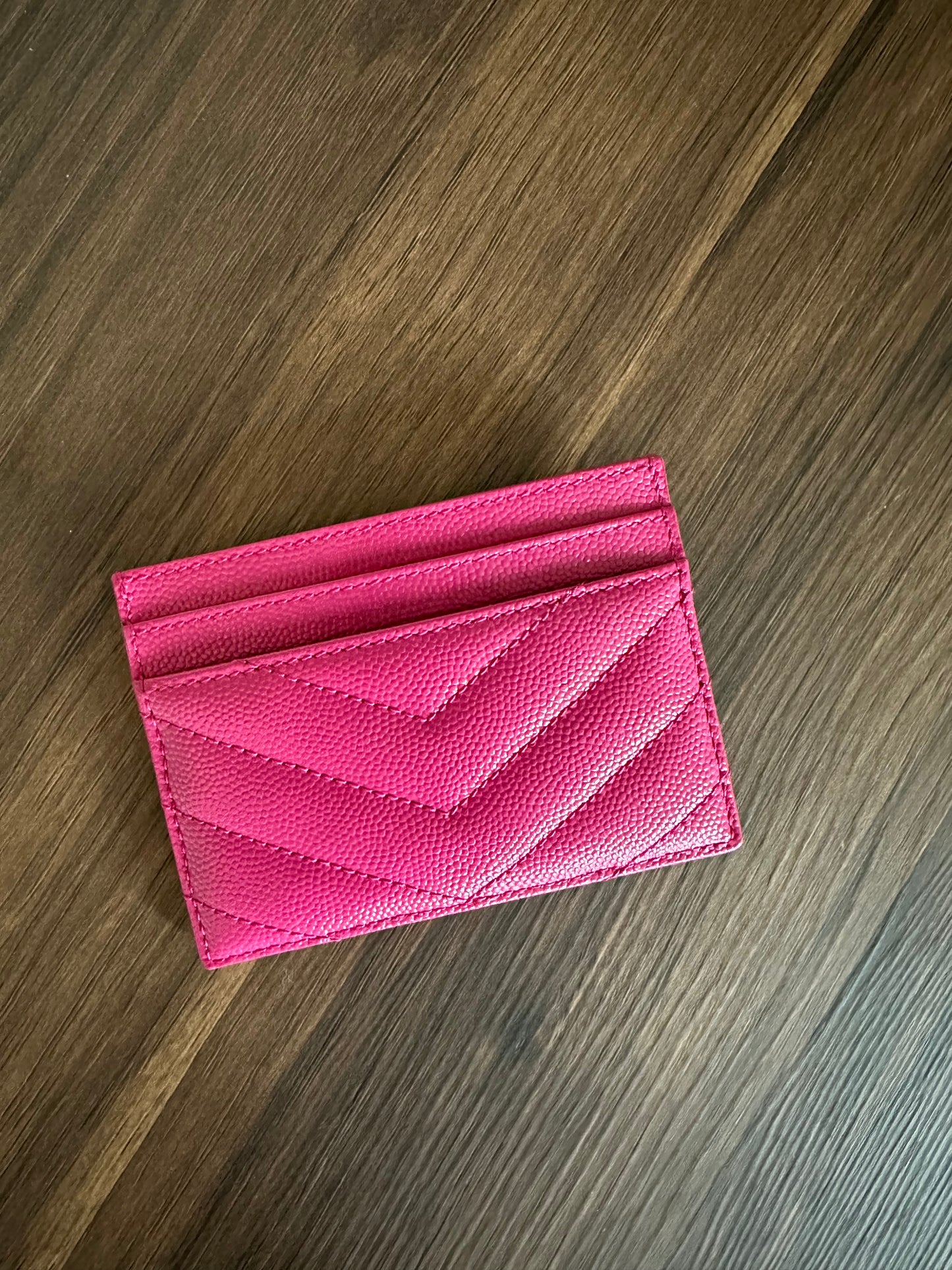 Saint Laurent Card Holder Fuchsia