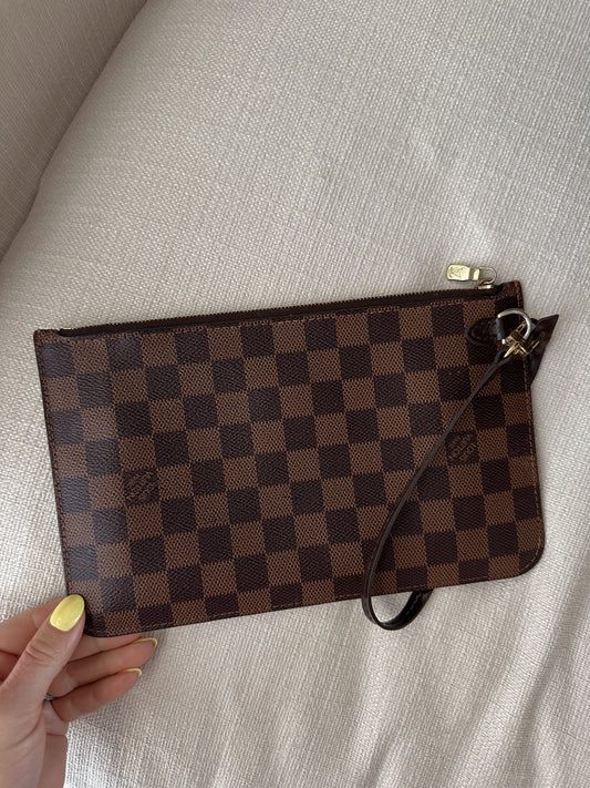 Louis Vuitton Neverfull Wristlet Damier Ebene