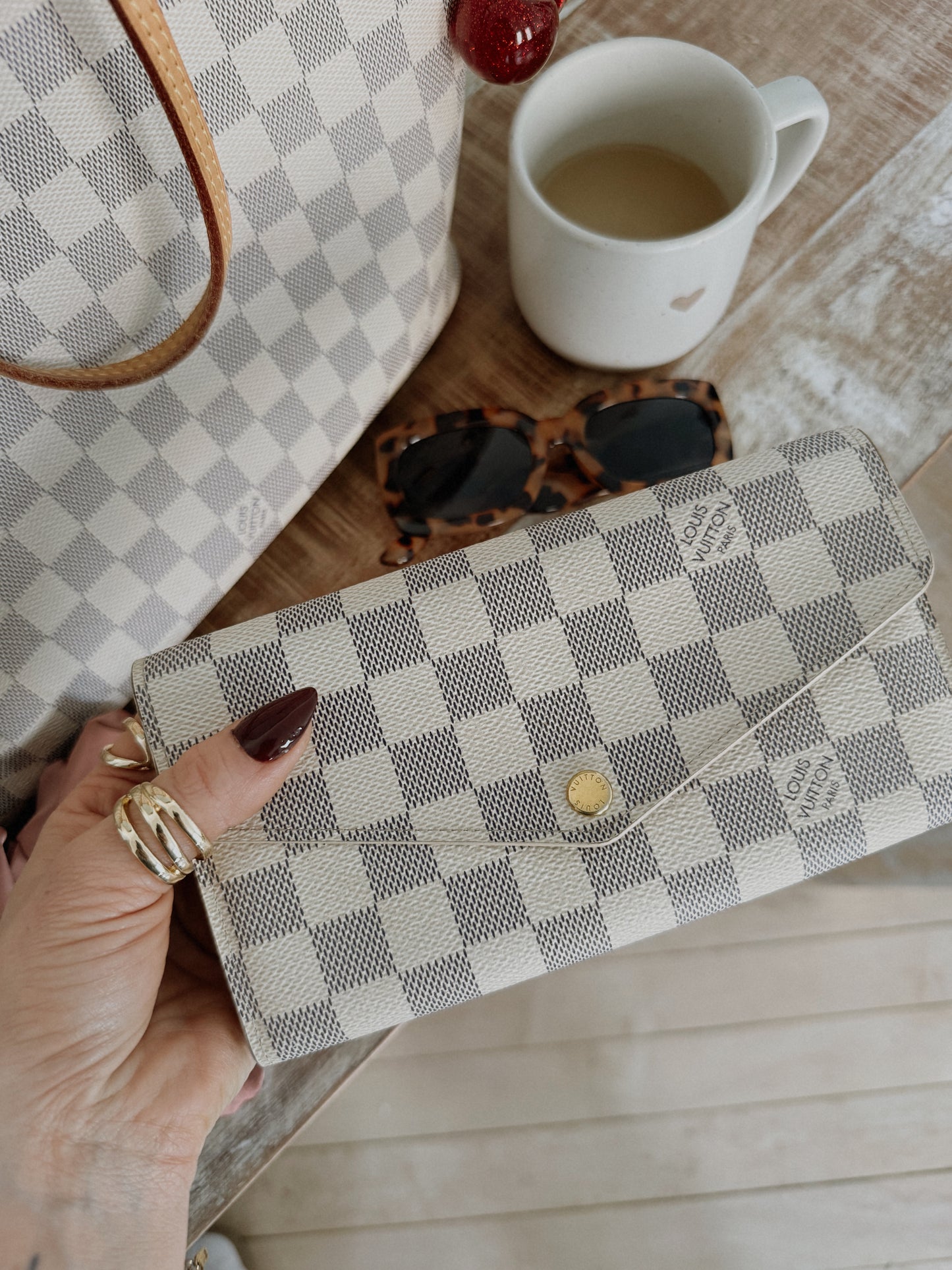 Louis Vuitton Sarah Wallet Damier Azur