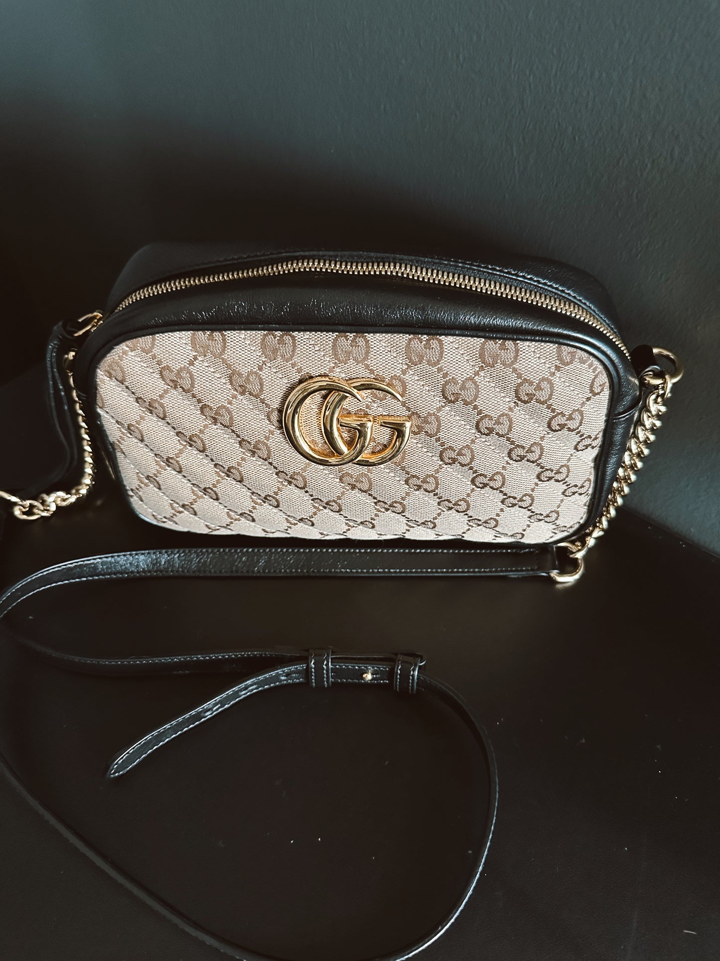 Gucci Marmont Camera Bag GG Canvas