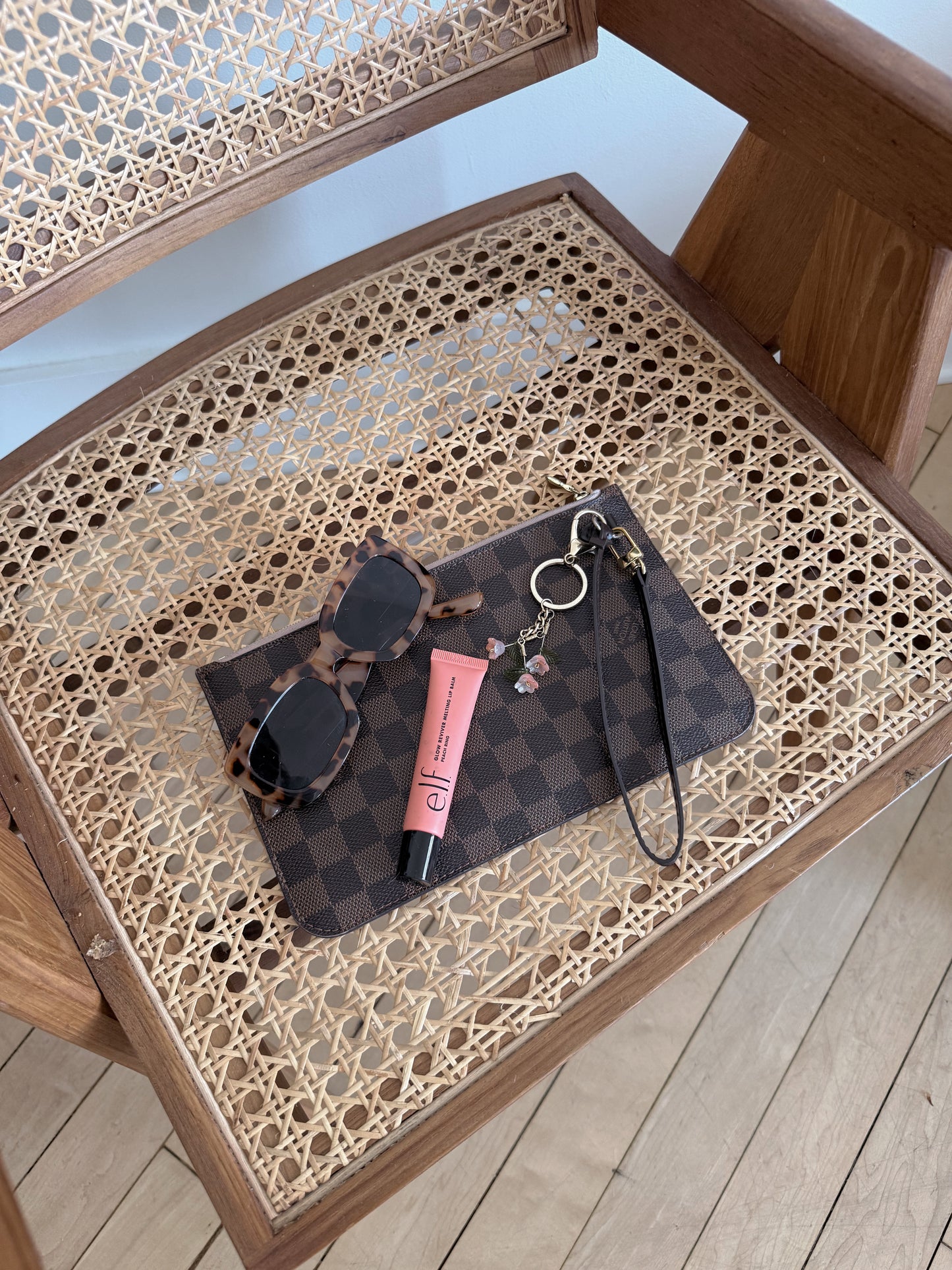 Louis Vuitton Wristlet Damier Ebene Ballerine