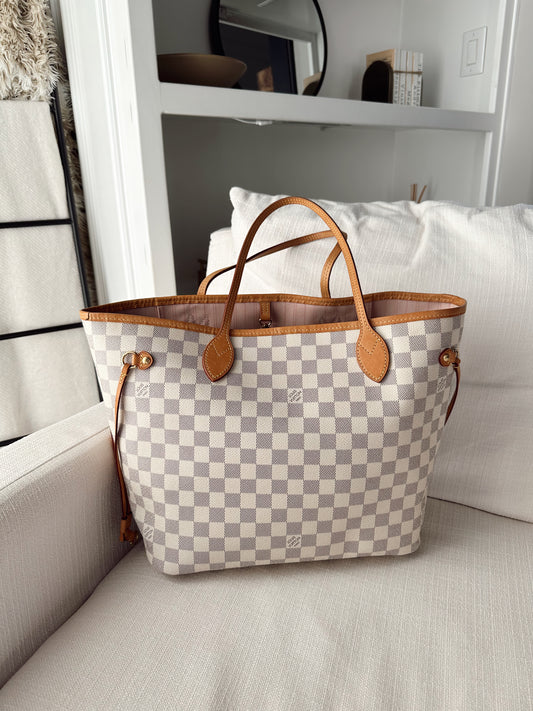 Louis Vuitton Neverfull MM Damier Azur Rose Ballerine