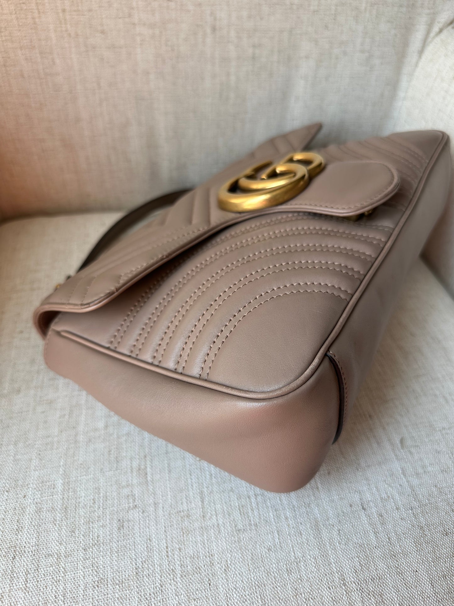 Gucci Marmont Shoulder Bag Beige