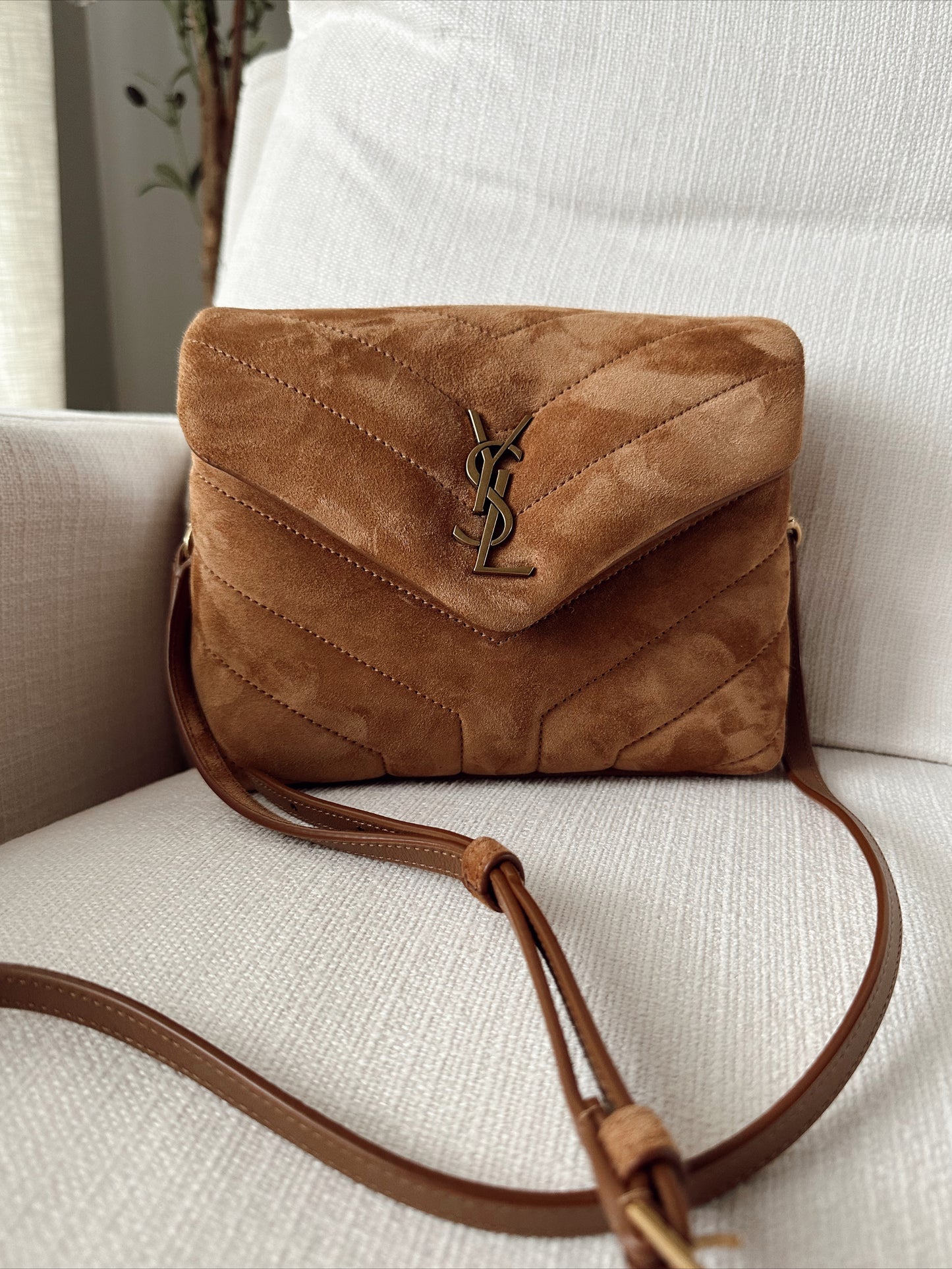 YSL Loulou Toy Quilted Cinnamon