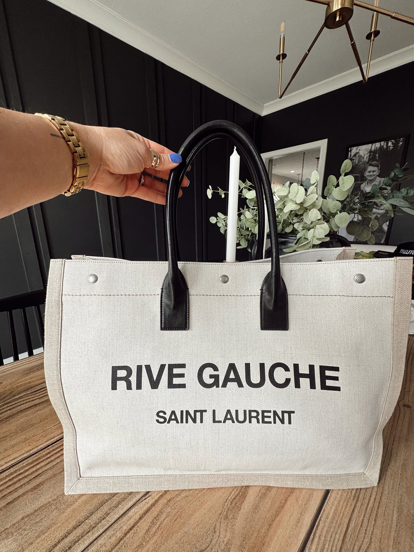 Saint Laurent Rive Tote Beige