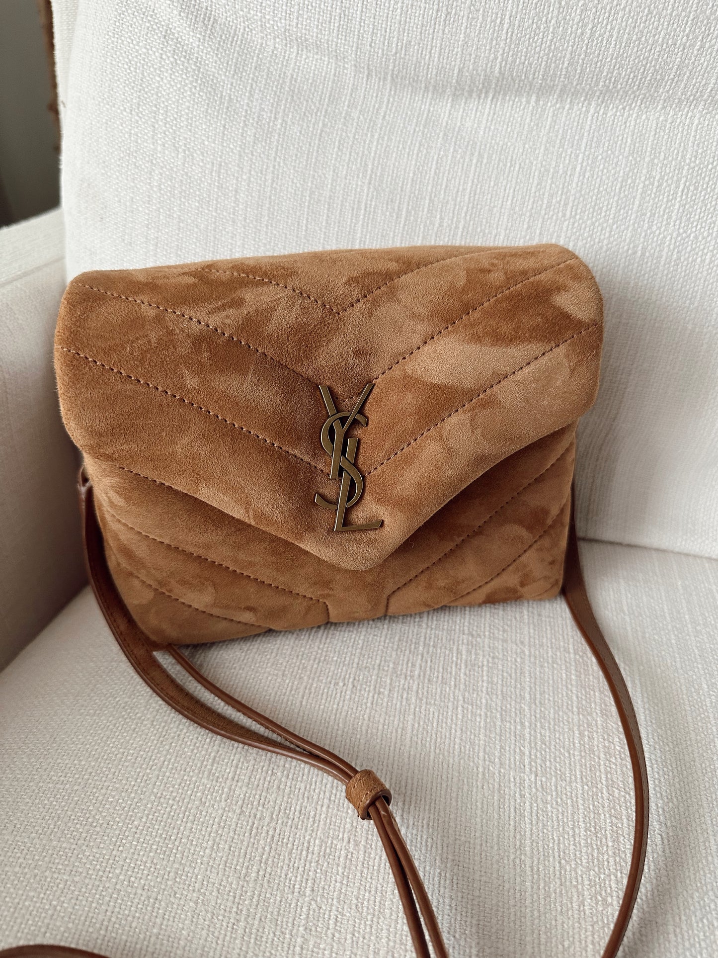 YSL Loulou Toy Quilted Cinnamon