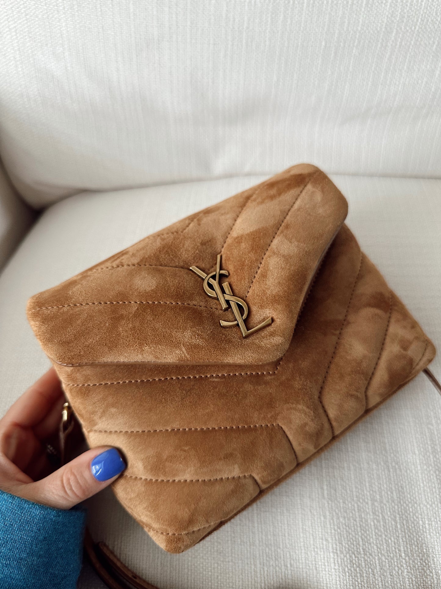 YSL Loulou Toy Quilted Cinnamon