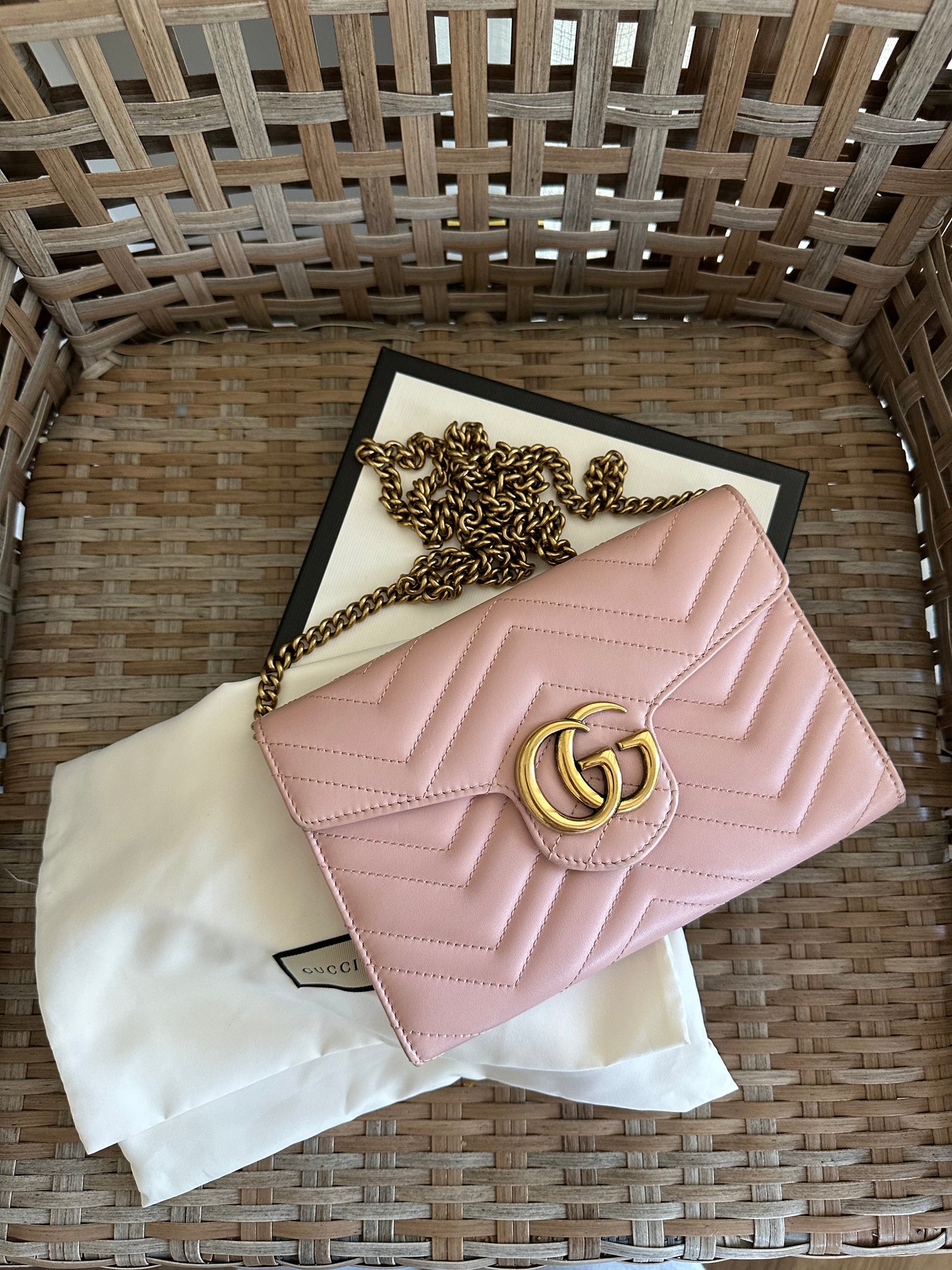 Gucci Marmont Mini Wallet On Chain