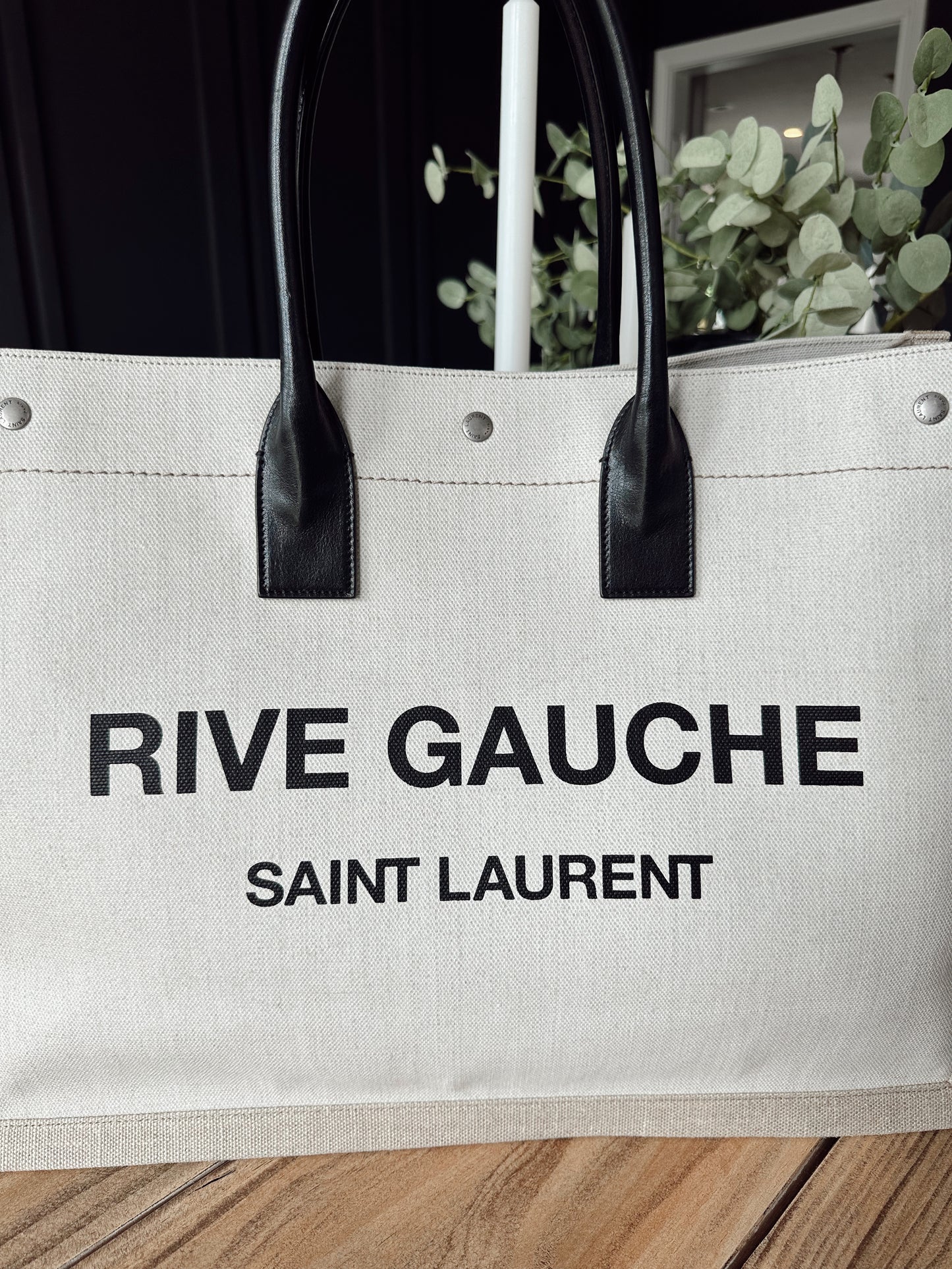 Saint Laurent Rive Tote Beige