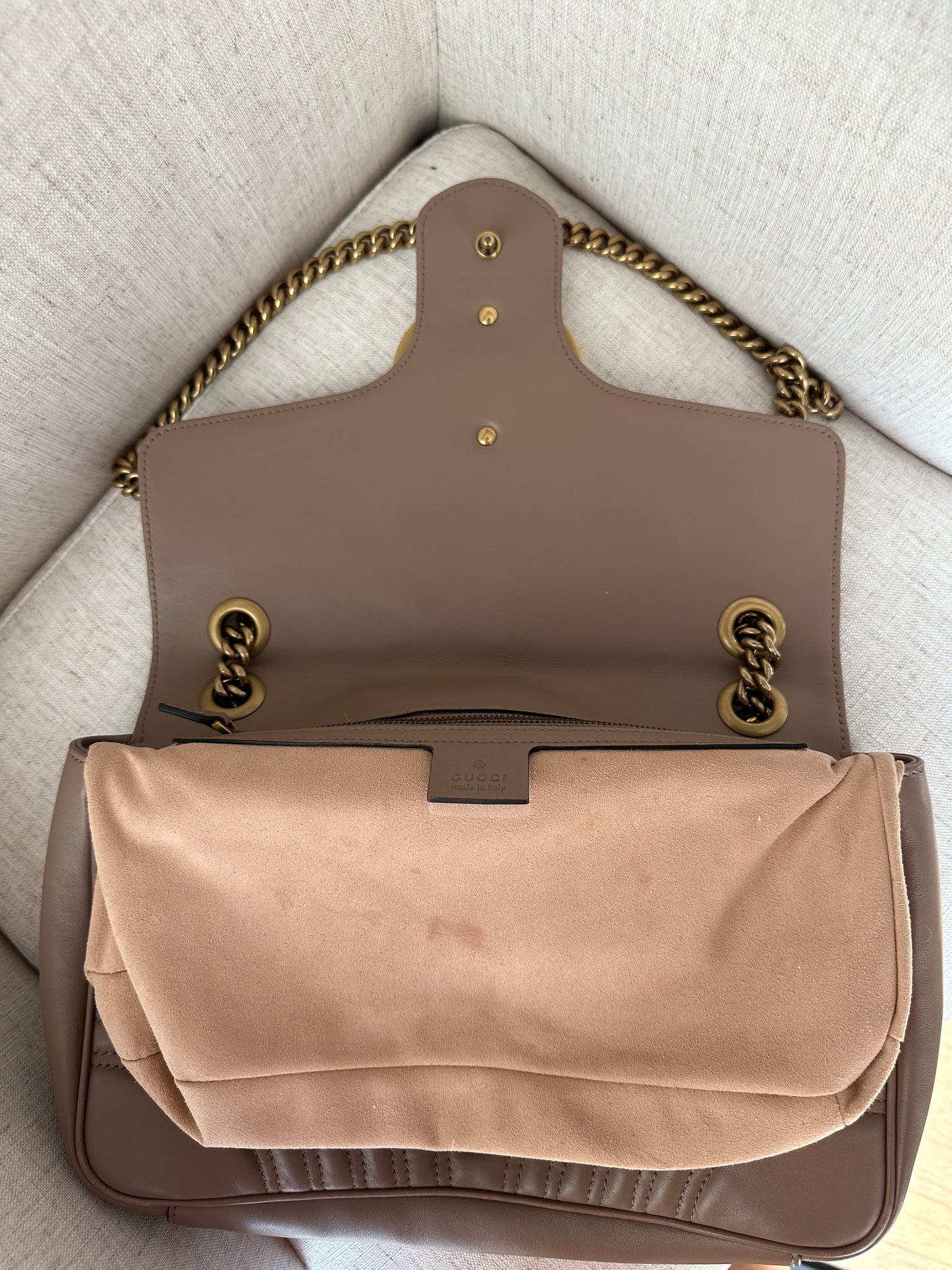 Gucci Marmont Shoulder Bag Beige