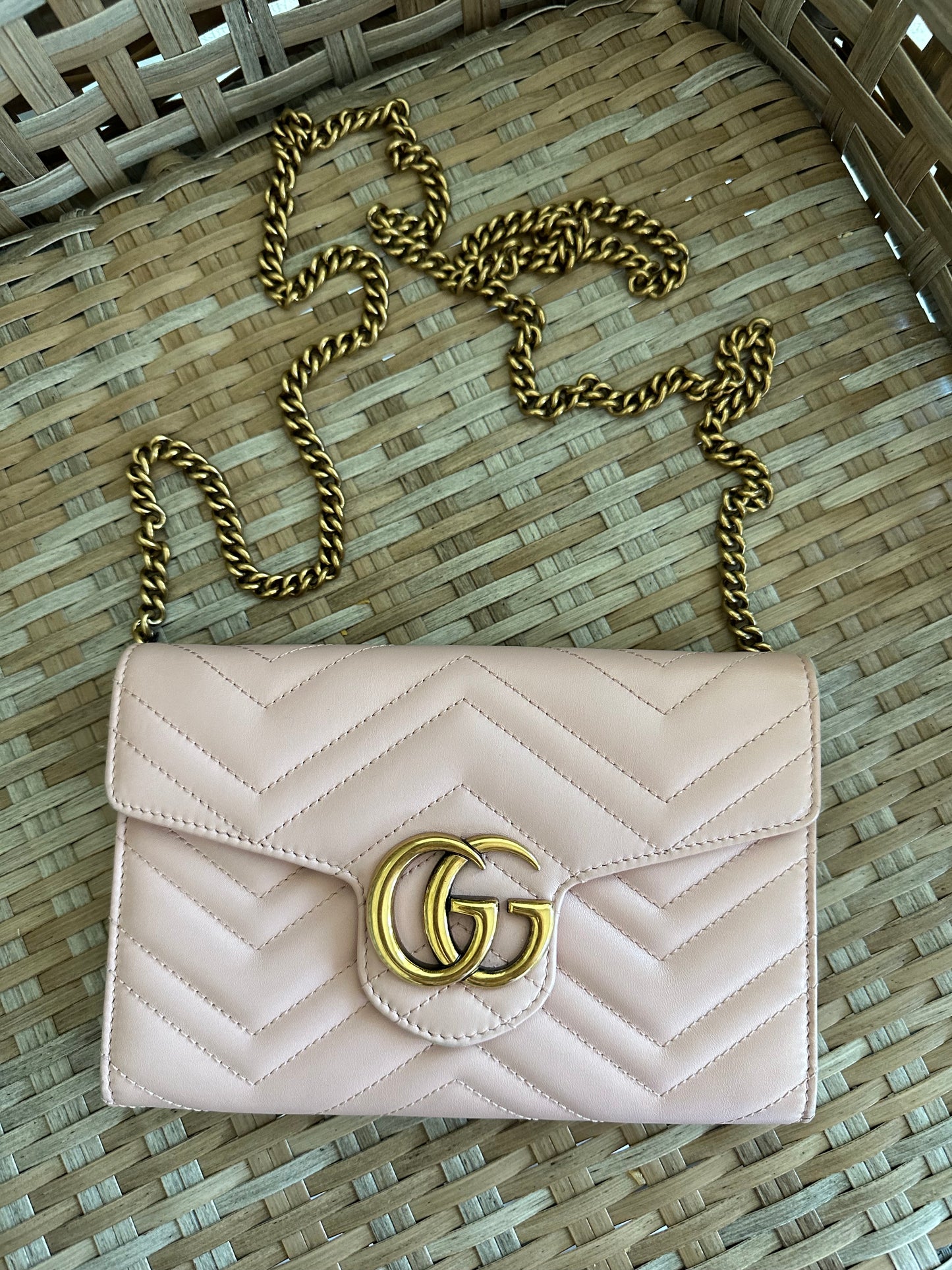 Gucci Marmont Mini Wallet On Chain