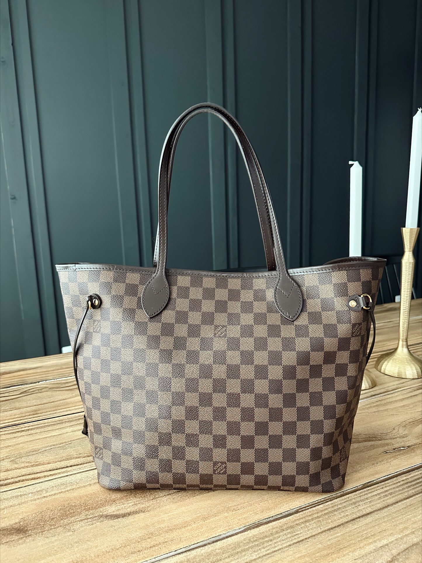 Louis Vuitton Neverfull Damier Ebene MM Rose Ballerine