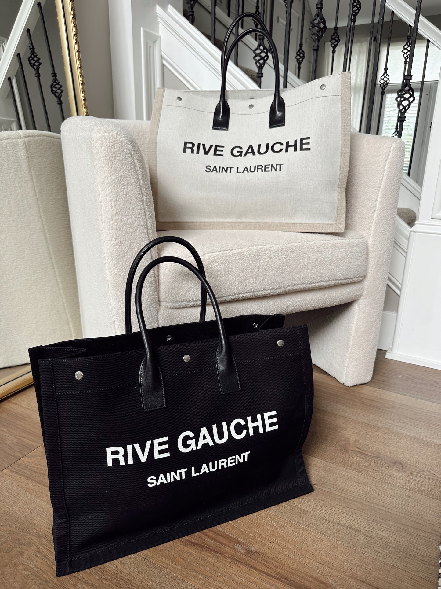 Saint Laurent Rive Tote Beige