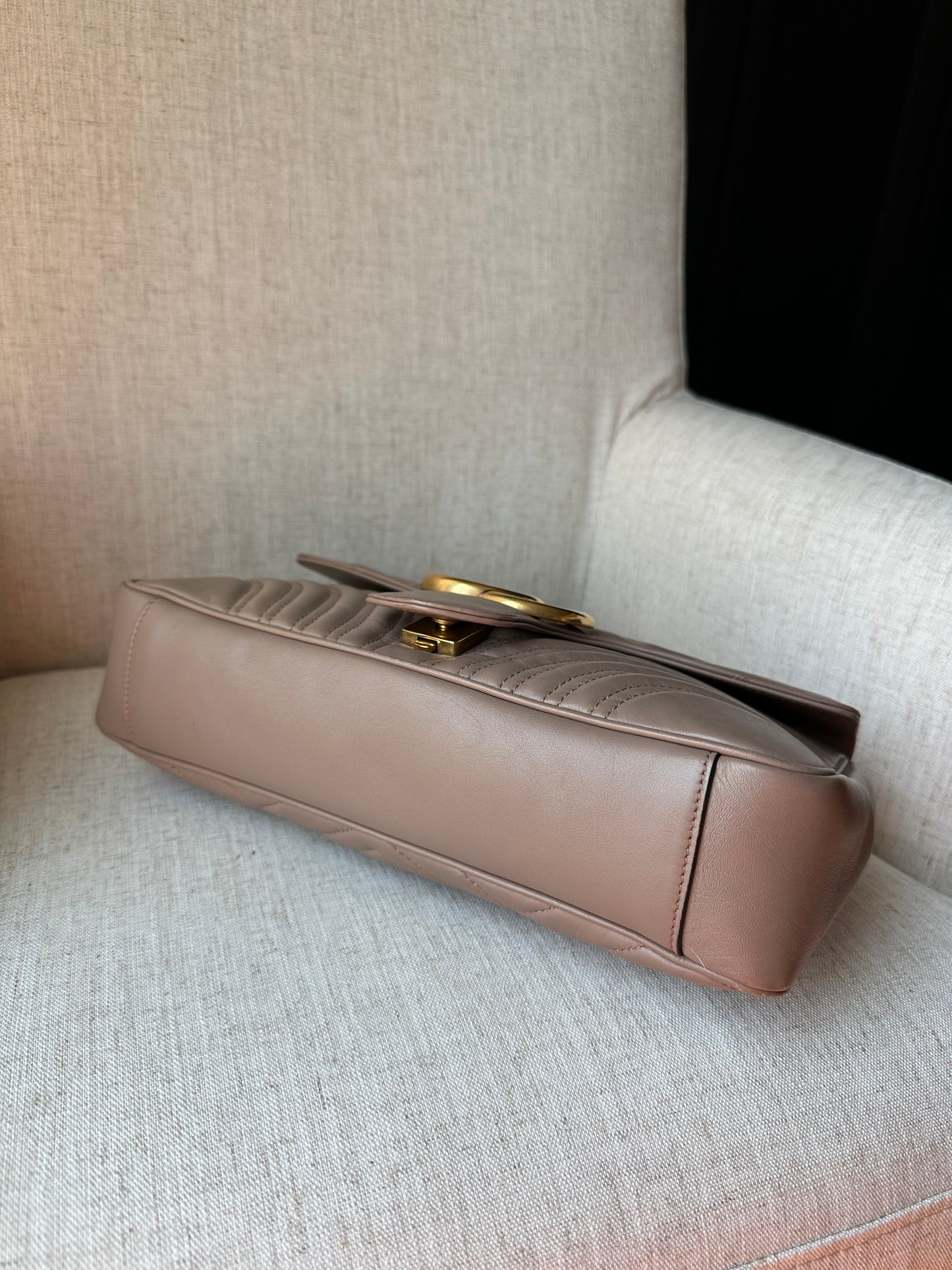 Gucci Marmont Shoulder Bag Beige