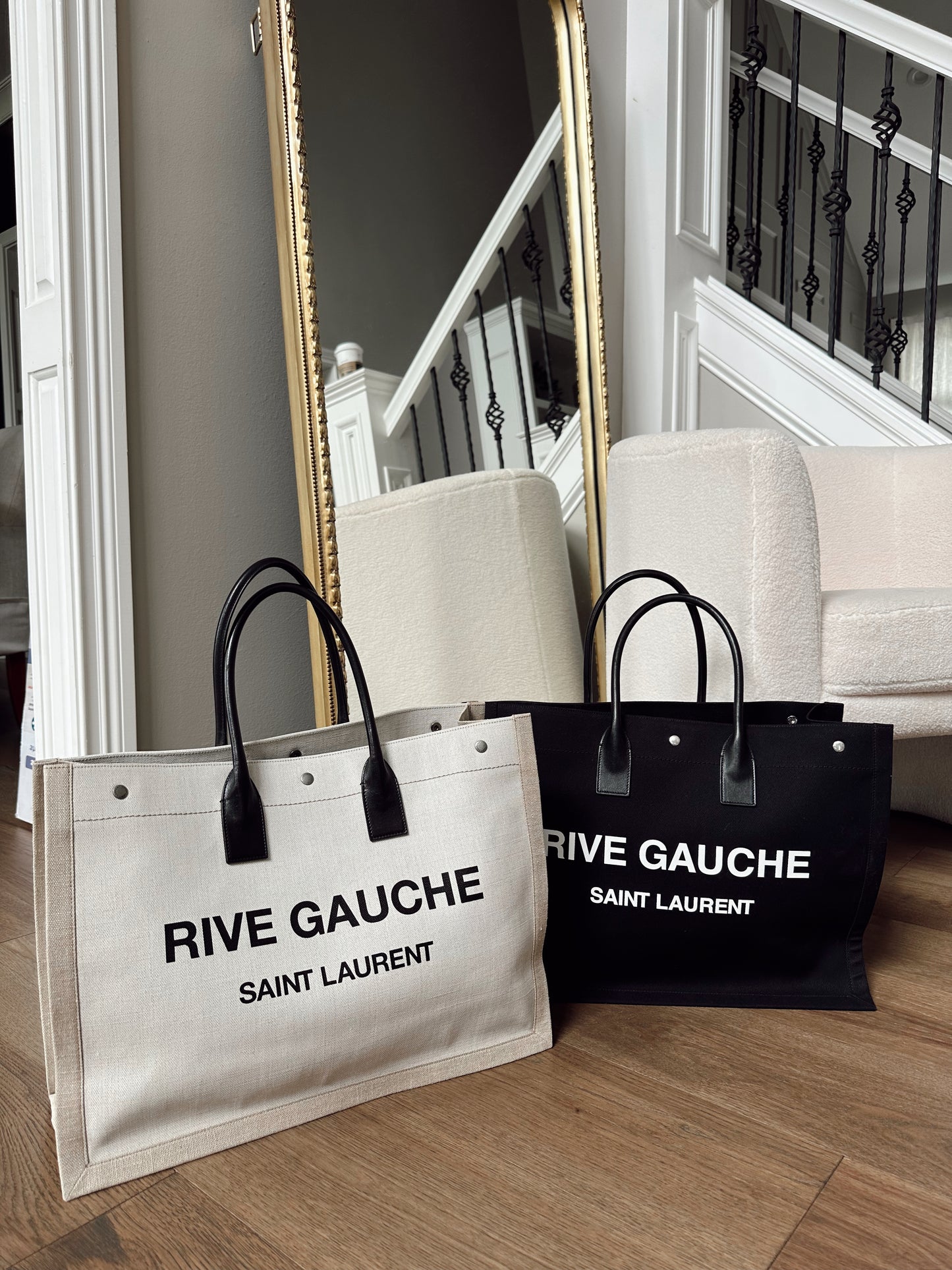 Saint Laurent Rive Tote Beige