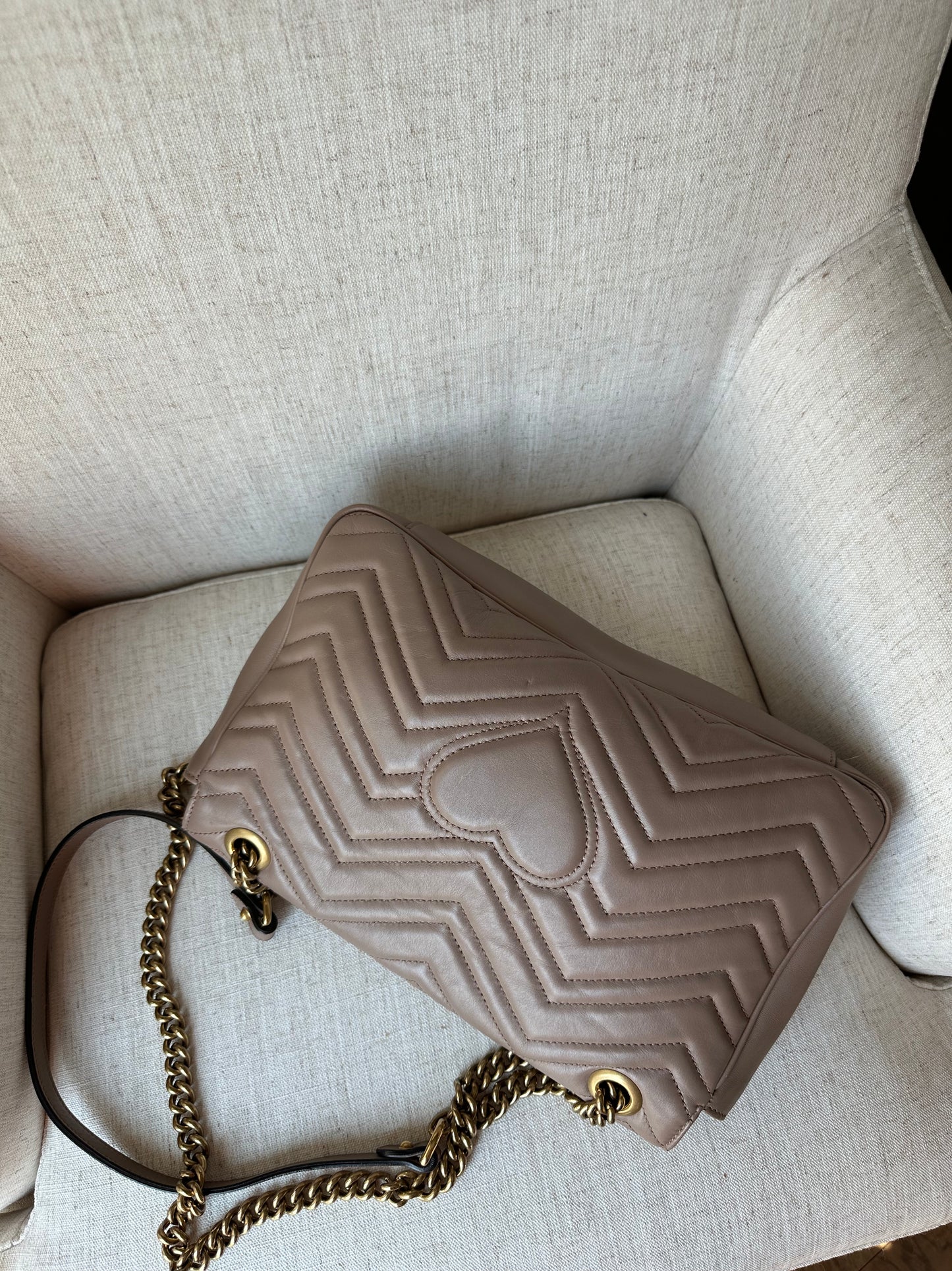 Gucci Marmont Shoulder Bag Beige