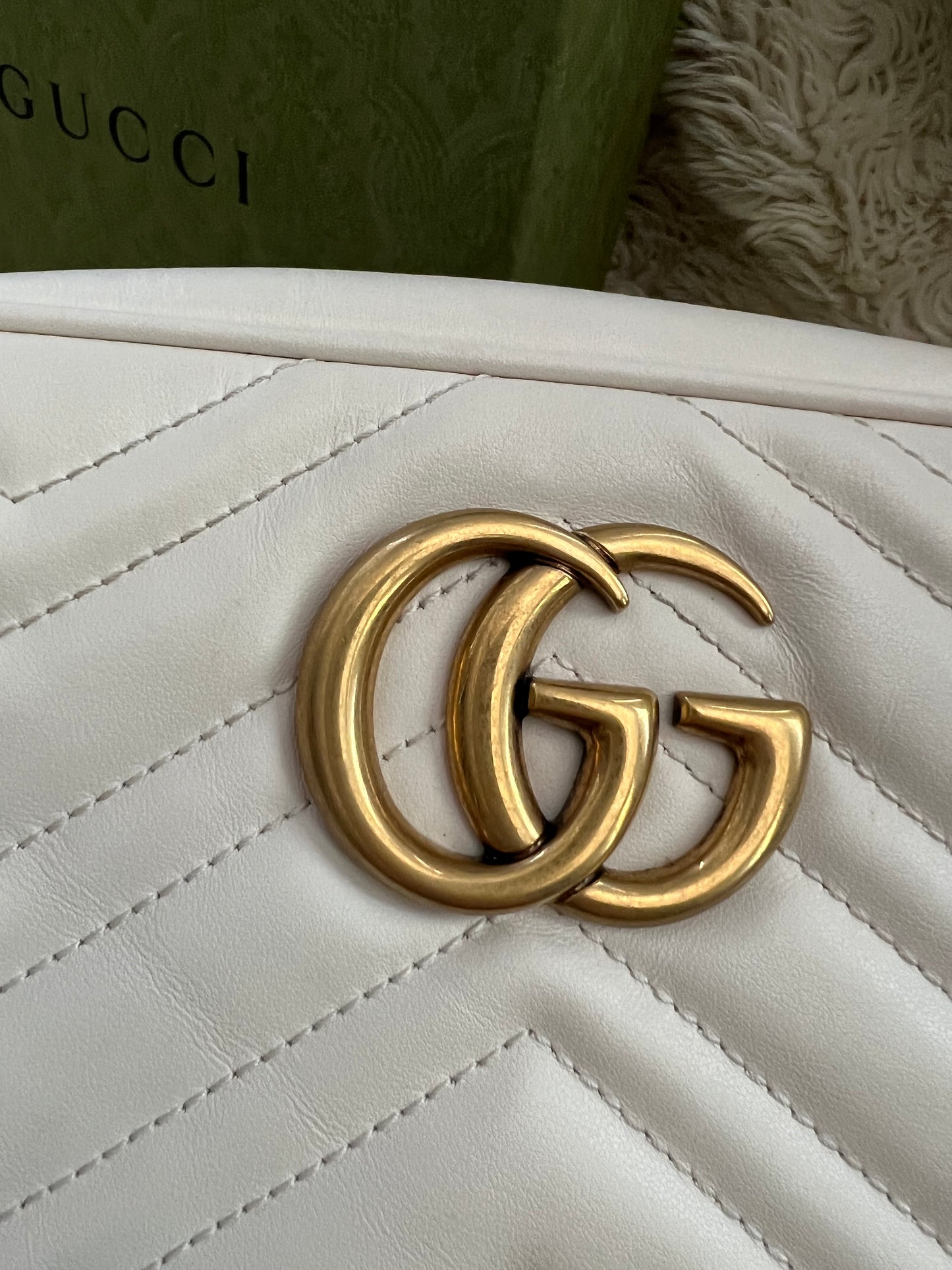 GG Marmont Shoulder Bag Matelasse Neutral