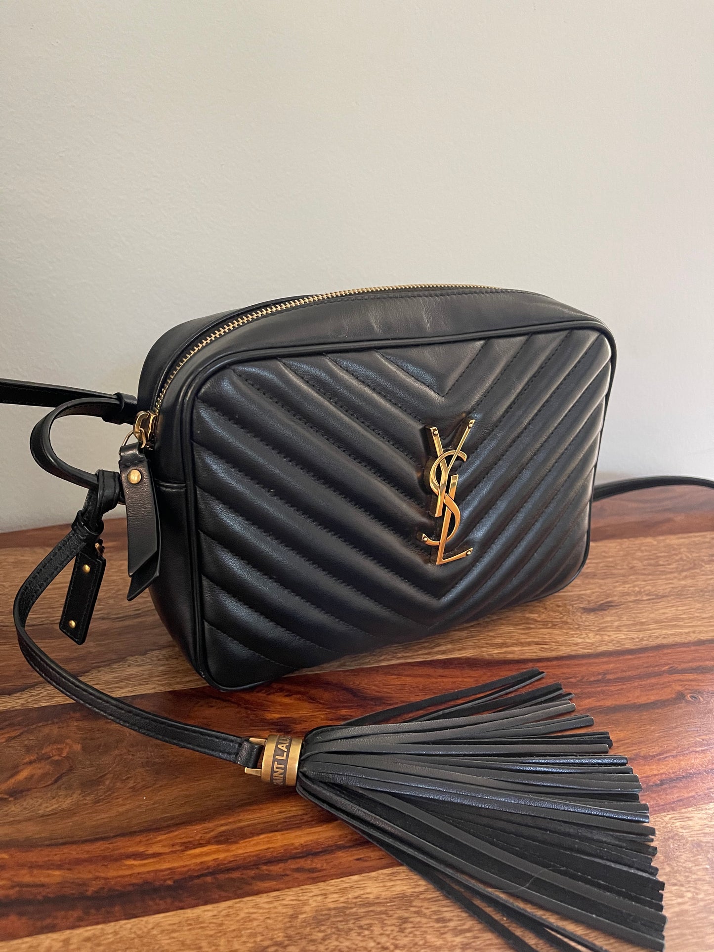 YSL Lou Camera Bag Black